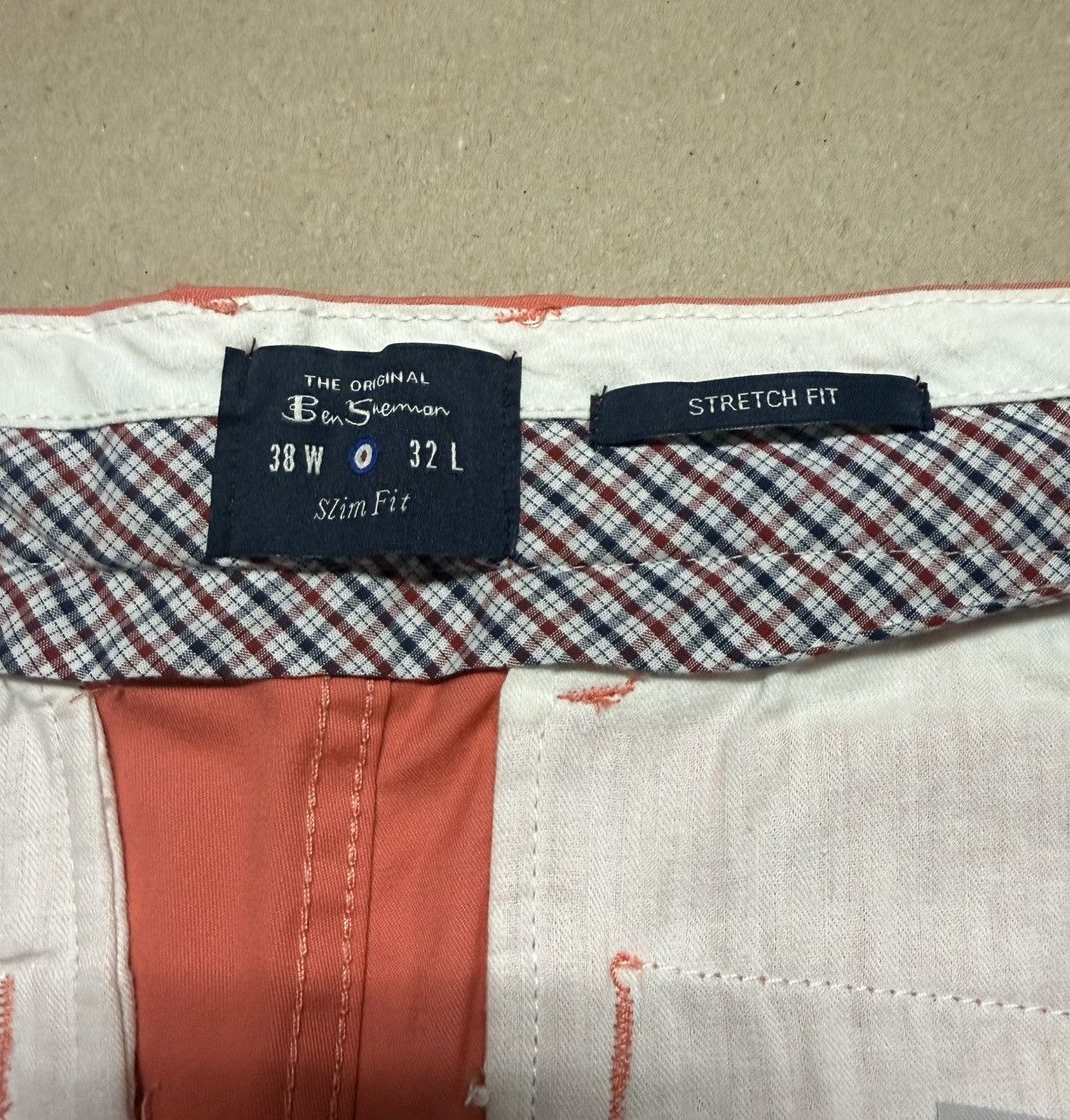 Ben Sherman Ben Sherman Pants Salmon size 38x32 Slim Fit Stretch Fit NEW Size US 38 / EU 54 - 5 Thumbnail