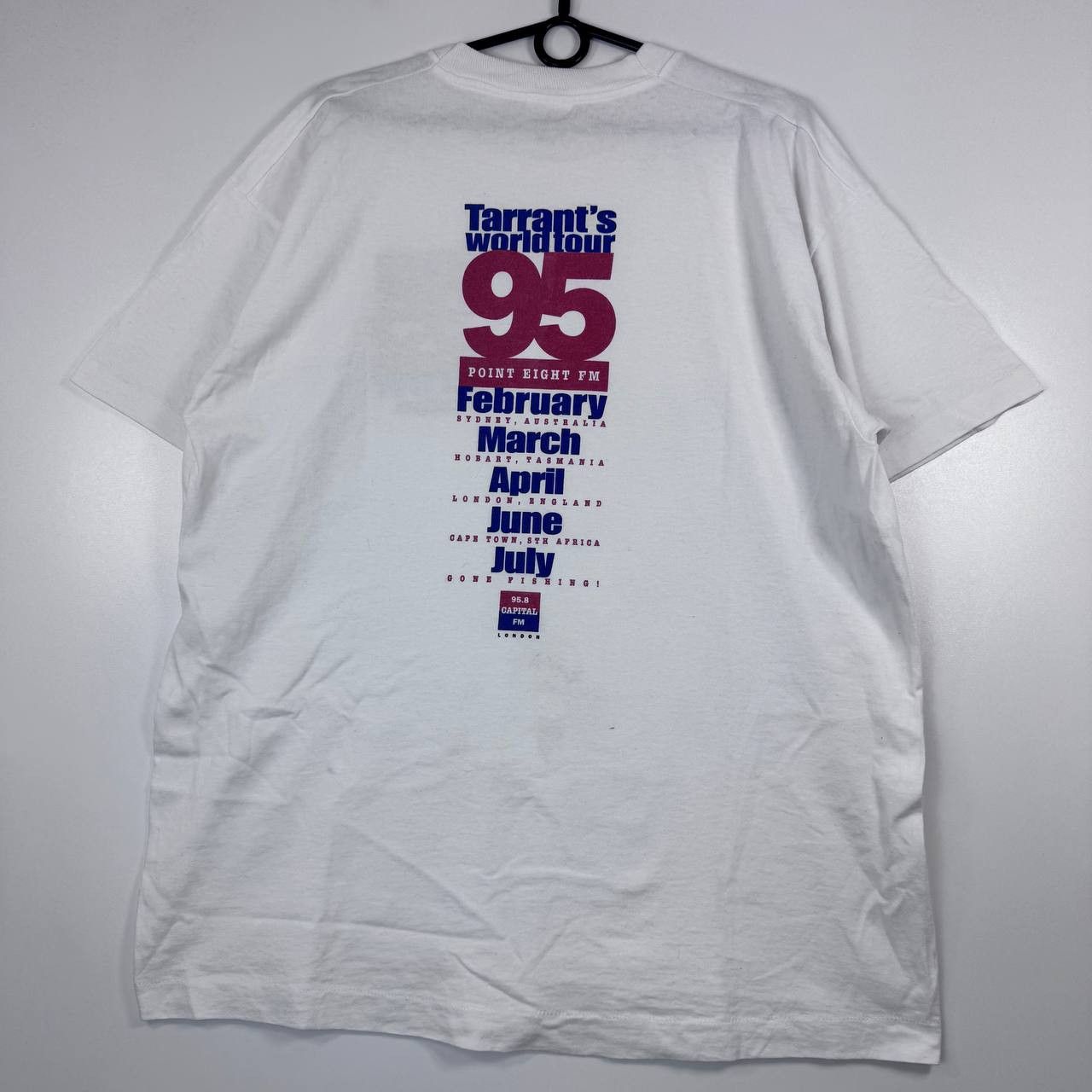 Other Vintage 1995 Tarrant's World Tour T Shirt Crew Single XL Size US XL / EU 56 / 4 - 5 Thumbnail
