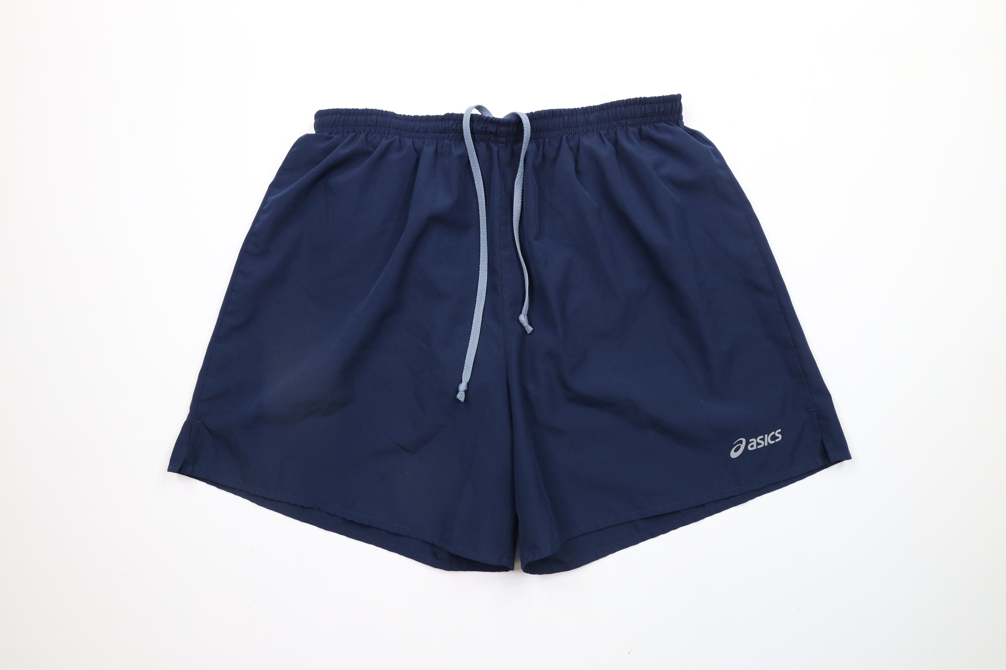 Asics × Vintage Vintage 90s Ascis Reflective Lined Running Jogging Shorts Size US 34 / EU 50 - 1 Thumbnail
