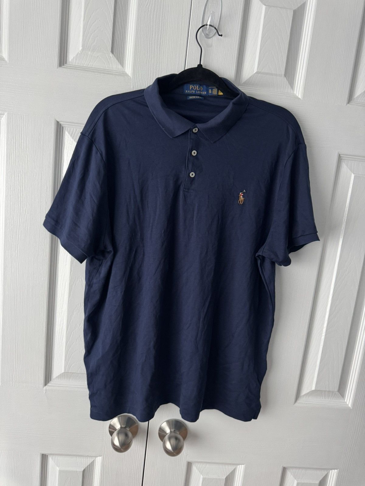 Polo Ralph Lauren Polo by Ralph Lauren Men's Blue Polo Shirt + Multicolor logo Size US XXL / EU 58 / 5 - 2 Thumbnail