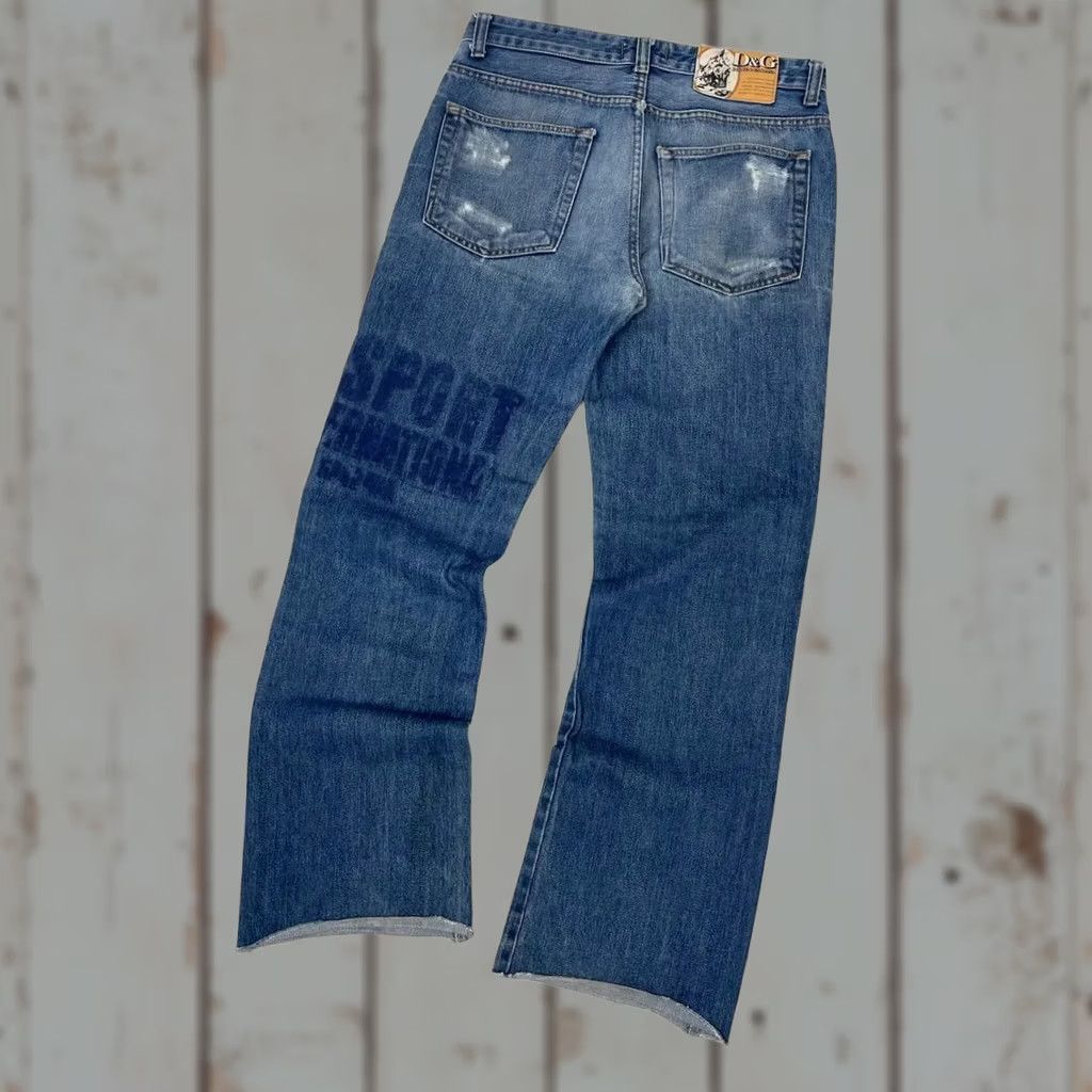 Dolce & Gabbana VINTAGE Dolce&Gabbana Jeans Denim Baggy Distressed Y2K Men Size 33 Blue Demin Jeans Distressed 33 31in 40cm 78cm Men Jeans Blue Dolce&Gabbana Size US 33 - 1 Thumbnail
