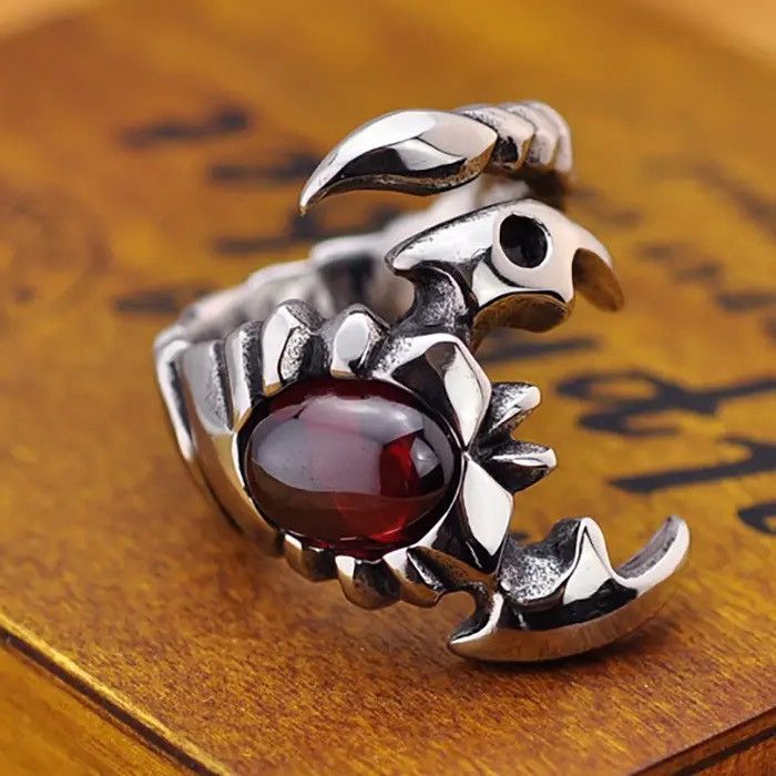 Vintage Scorpion Cool Locomotive Ring Alloy Ancient Silver Size ONE SIZE - 2 Thumbnail