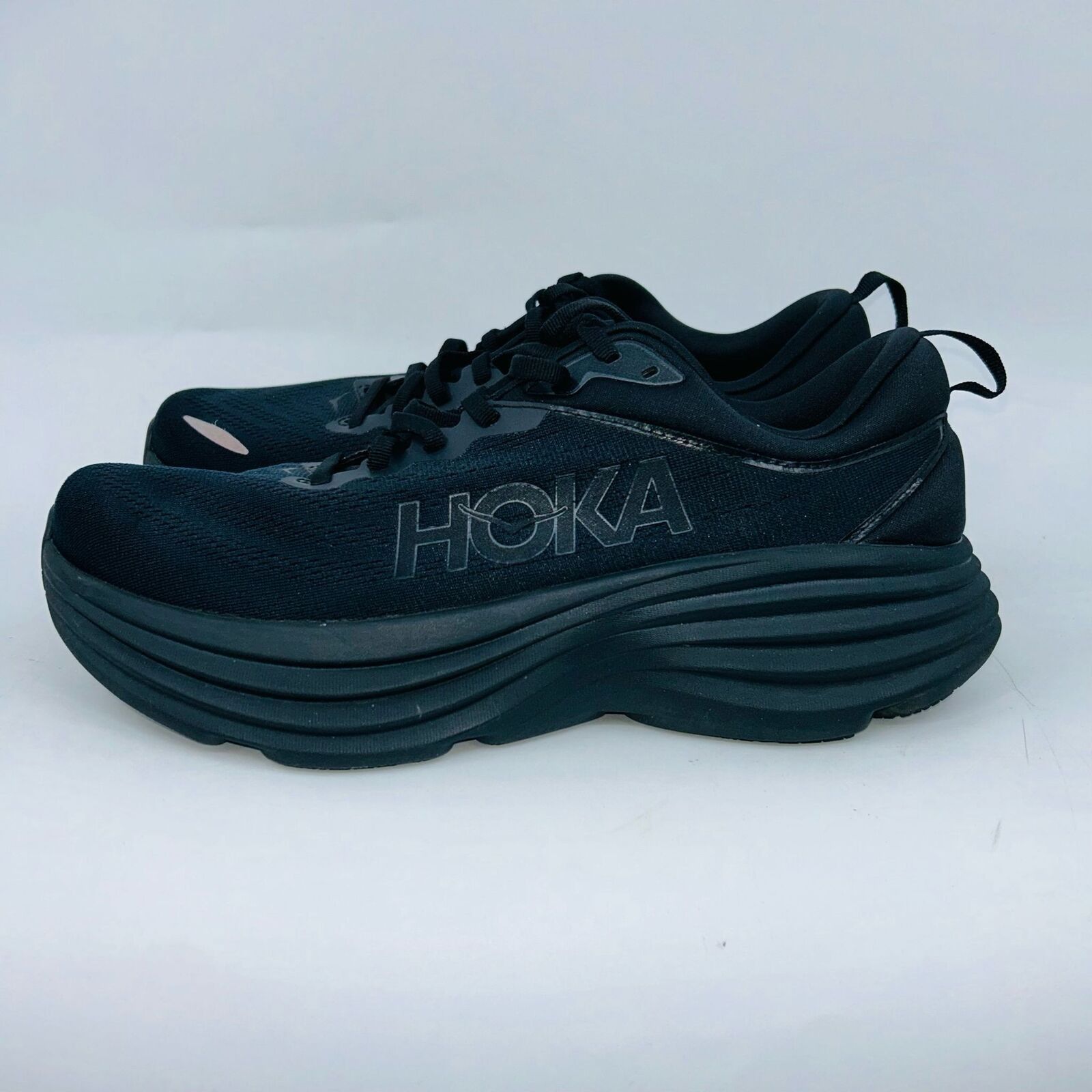Hoka HOKA MENS BONDI 8 BLACK COMFORTABLE RUNNING SHOES SIZE 11D Size US 11 / EU 44 - 4 Thumbnail