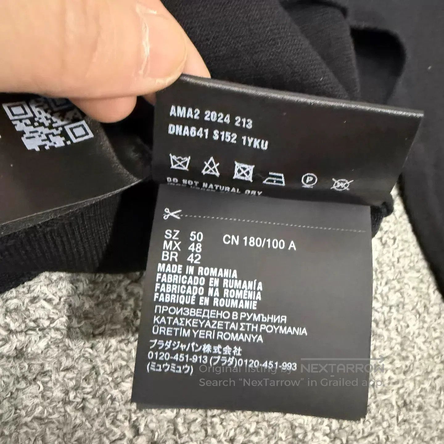 Prada Black Long Sleeve Crewneck Top. Size US M / EU 48-50 / 2 - 6 Thumbnail