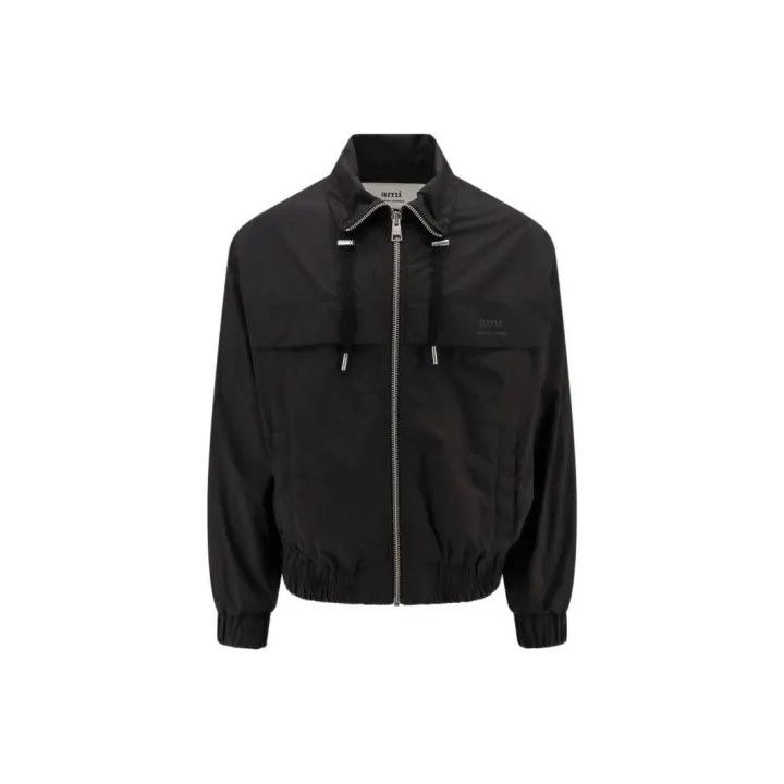 AMI AMI Black Short Jacket with Zip and Pockets 0079 Size US XS / EU 42 / 0 - 1 Thumbnail