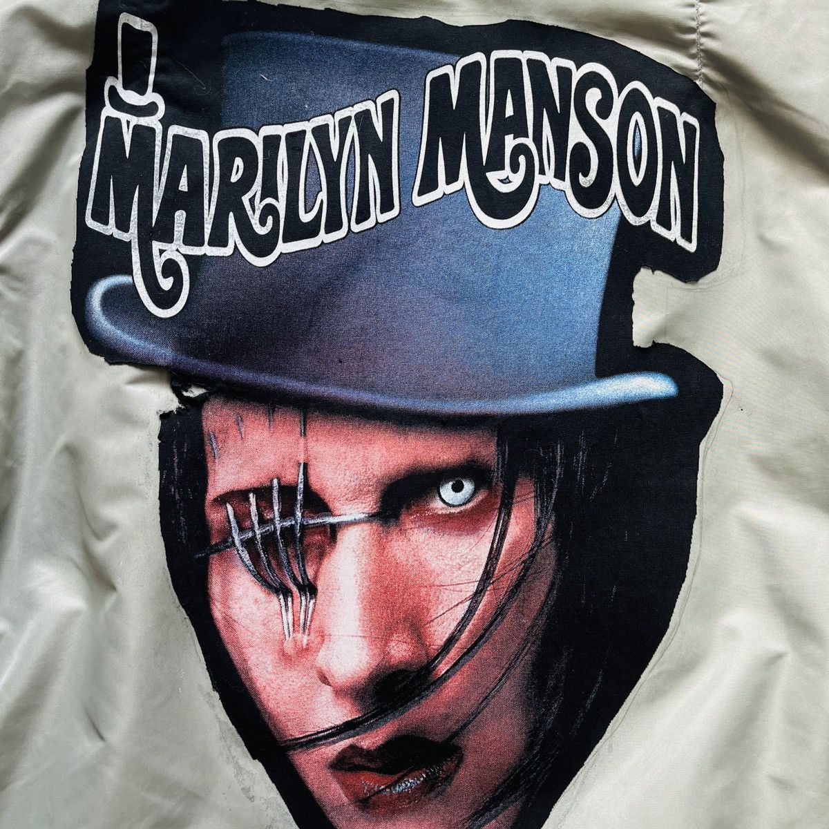 Marilyn Manson Vintage Marilyn Manson Patches Reversible MA-1 Bomber Jacket Size US XL / EU 56 / 4 - 19 Thumbnail