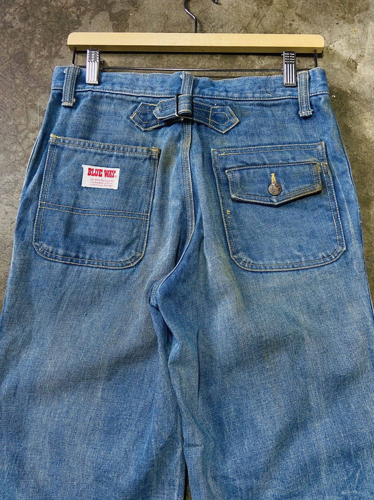 Jean Vintage Blue Way Jeans (Zip Talon) Size US 31 - 11 Thumbnail