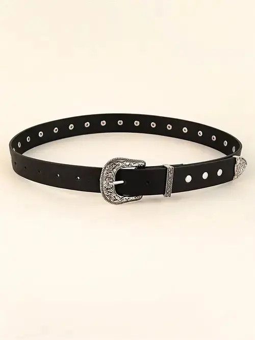 VIBE Y2K Buckle PU Leather Belt Size ONE SIZE - 3 Thumbnail