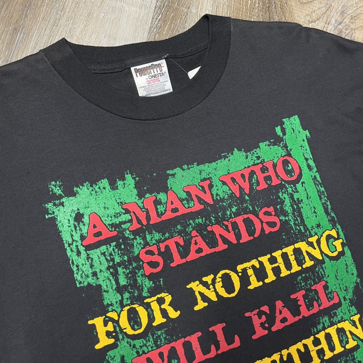 Vintage 90s Malcolm X Vintage AOP Tee Shirt Men XL Black History MLK Size US XL / EU 56 / 4 - 5 Thumbnail