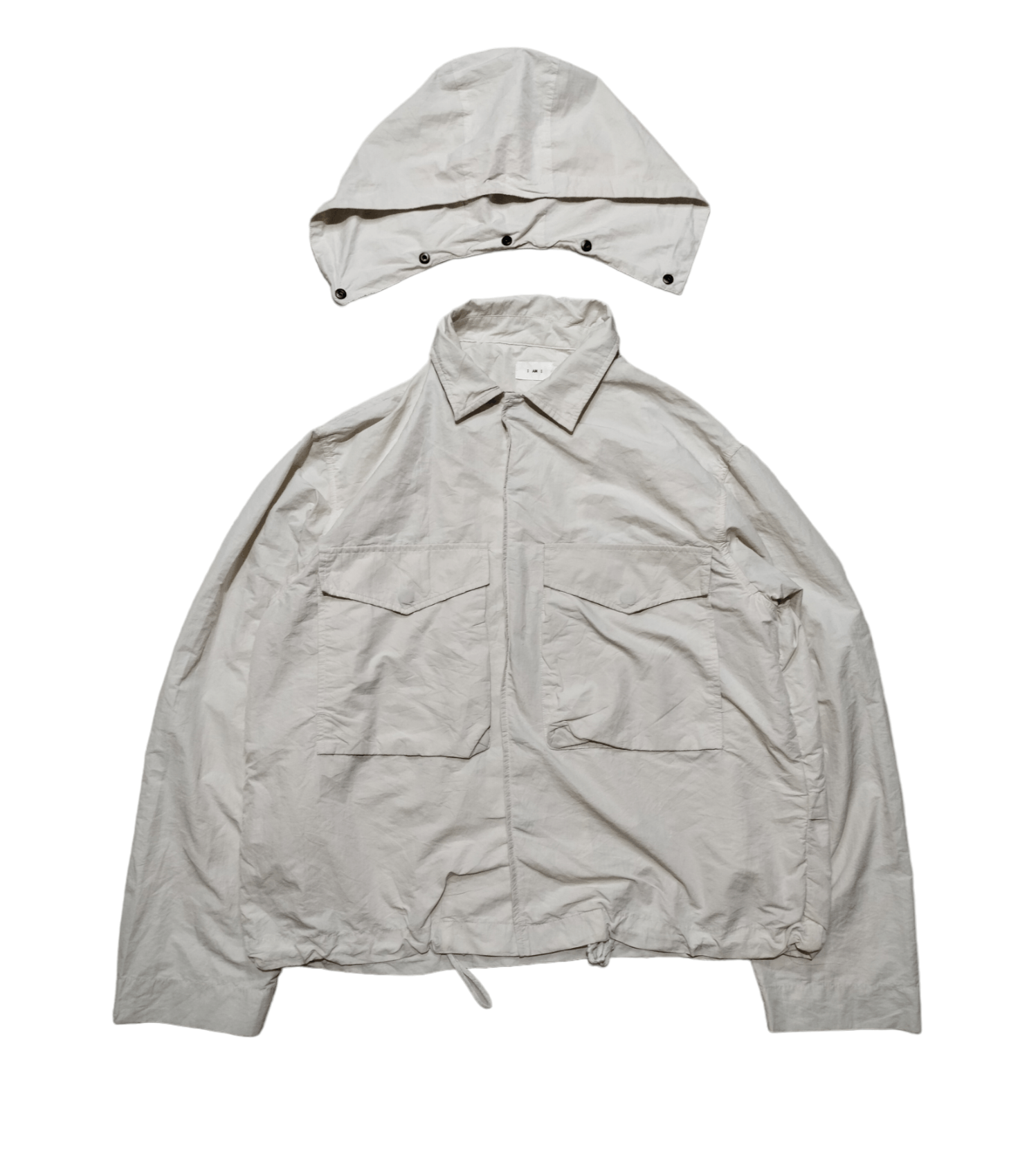 image of Hysteric Glamour x Ppfm Offersi Am I Boxy Fit Big Pocket Nylon Jacket in Cream, Men's (Size Large)