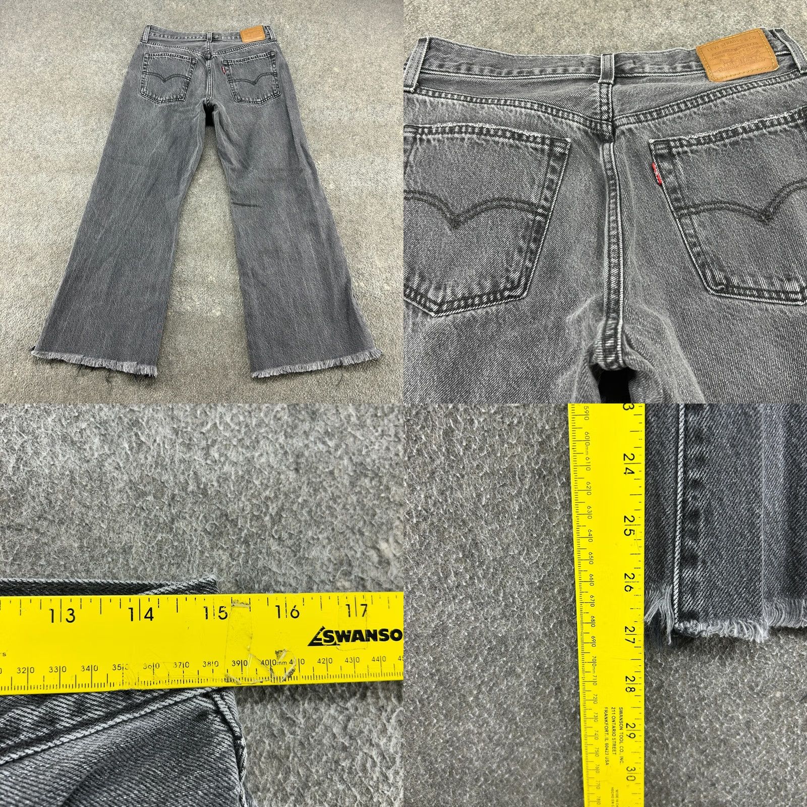 Levi's Levi's Jeans Womens 28 Black Bootcut Denim 5-Pocket Regular Dark Wash Distressed Vintage No N/A Size 28" / US 6 / IT 42 - 10 Thumbnail