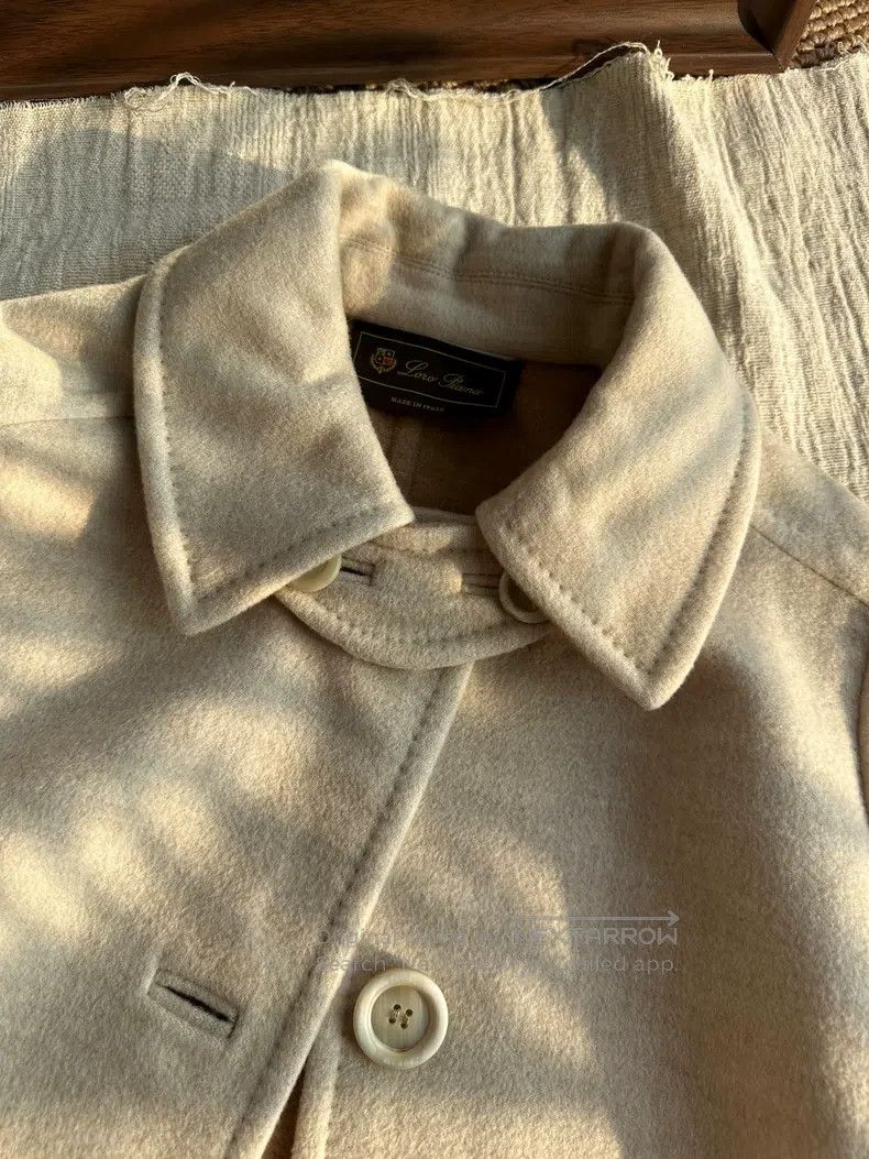 Loro Piana Loro Piana Cashmere single-breasted wool coat, oatmeal col Size XS / US 0-2 / IT 36-38 - 6 Thumbnail
