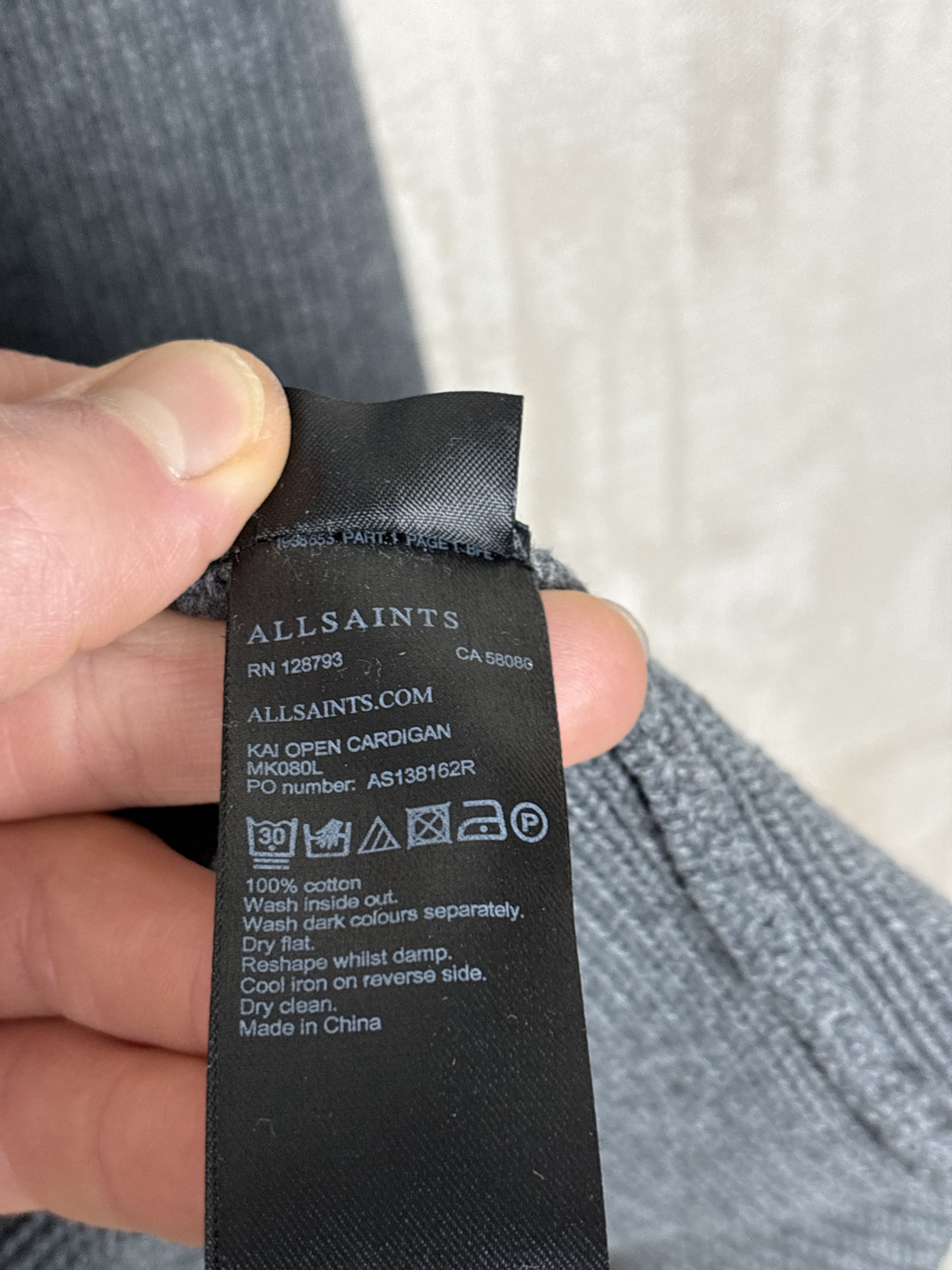 Allsaints AllSaints Kai Open Cardigan Sweater Cotton Size US M / EU 48-50 / 2 - 12 Thumbnail