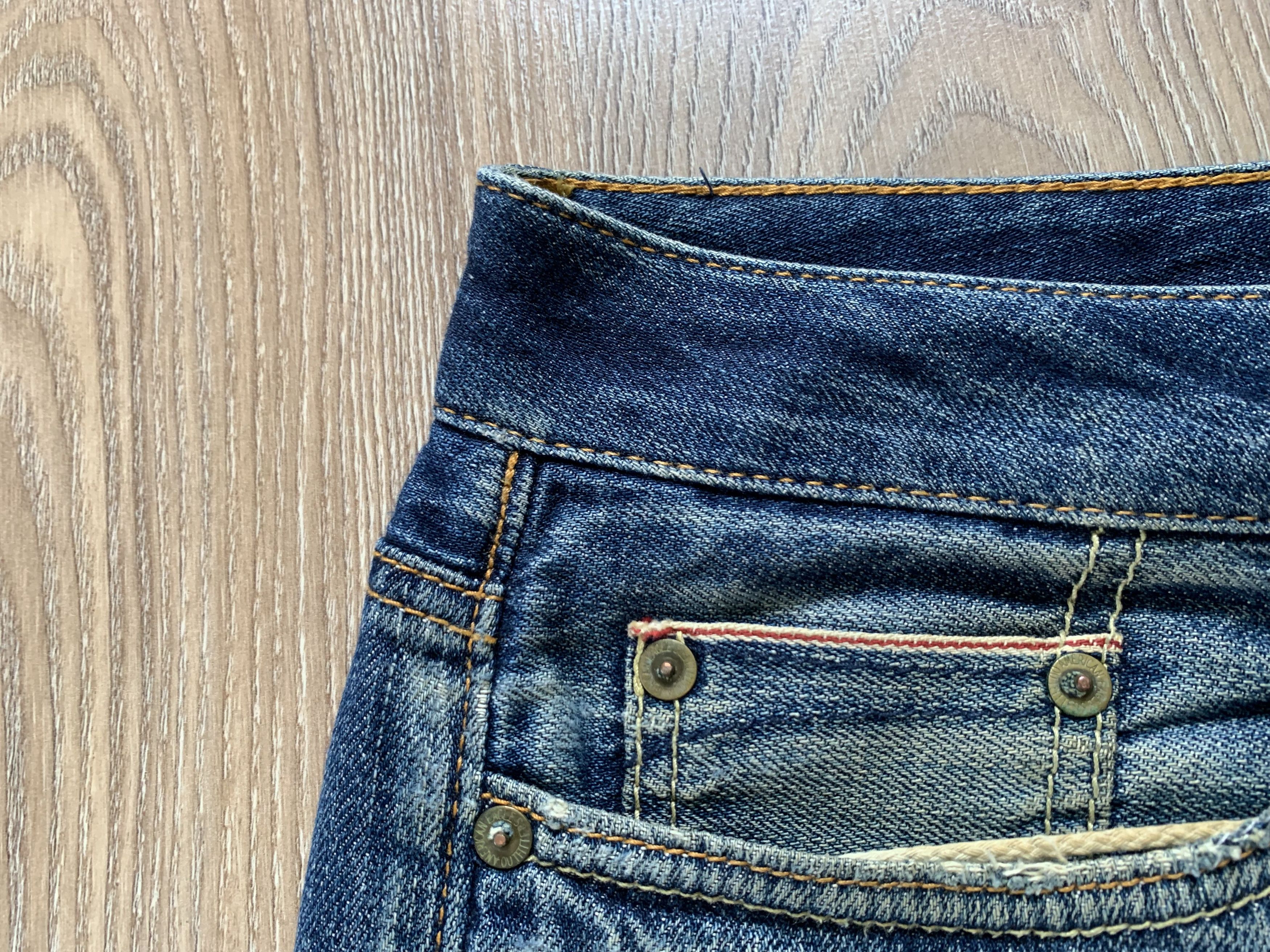 American Eagle Outfitters American Eagle Light Blue Distressed Selvedge Jeans Size US 30 / EU 46 - 5 Thumbnail