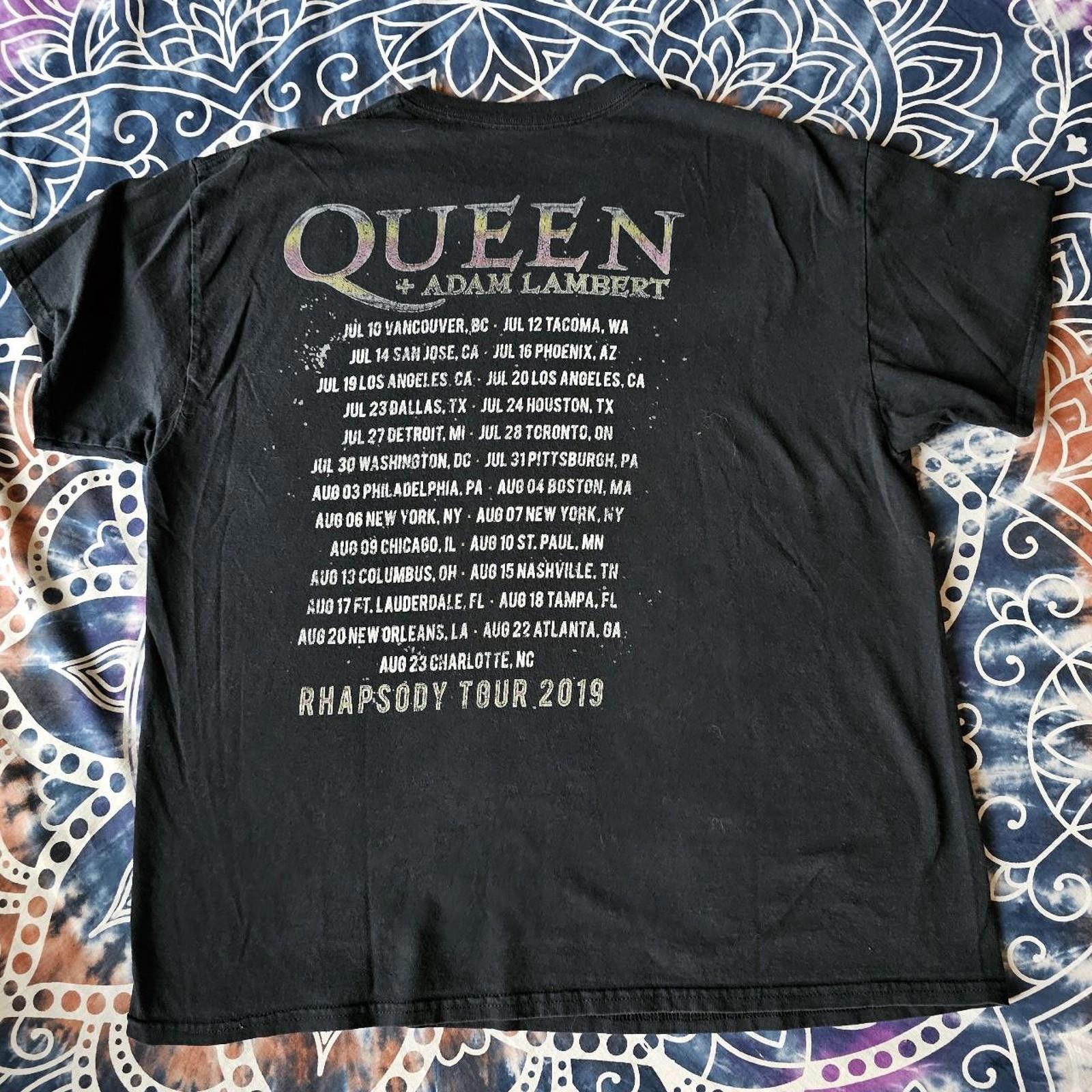 Designer Queen Adam Lambert Concert XL Band Tee Size US XL / EU 56 / 4 - 3 Thumbnail