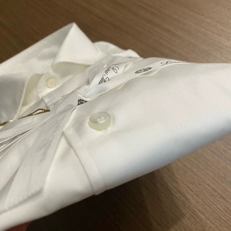 Loro Piana LORO PIANA size38 Classic white men's shirts 100% cotton Size US XXS / EU 40 - 3 Thumbnail