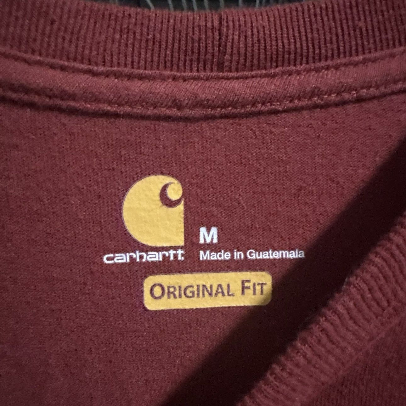 Carhartt Carhartt Shirt Red Spell Out Original Fit Workwear Crewneck Size US M / EU 48-50 / 2 - 3 Thumbnail