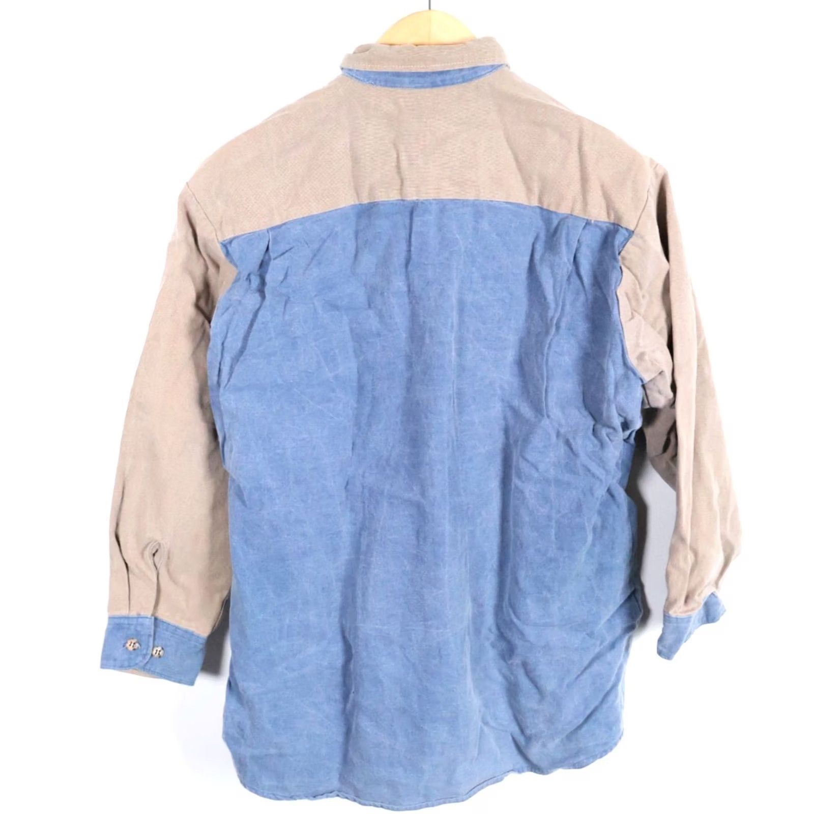 Vintage VINTAGE Bob Allen Canvas Shooting Shirt Men's Large Blue Beige Relaxed Fit Outdoor Size US L / EU 52-54 / 3 - 2 Thumbnail