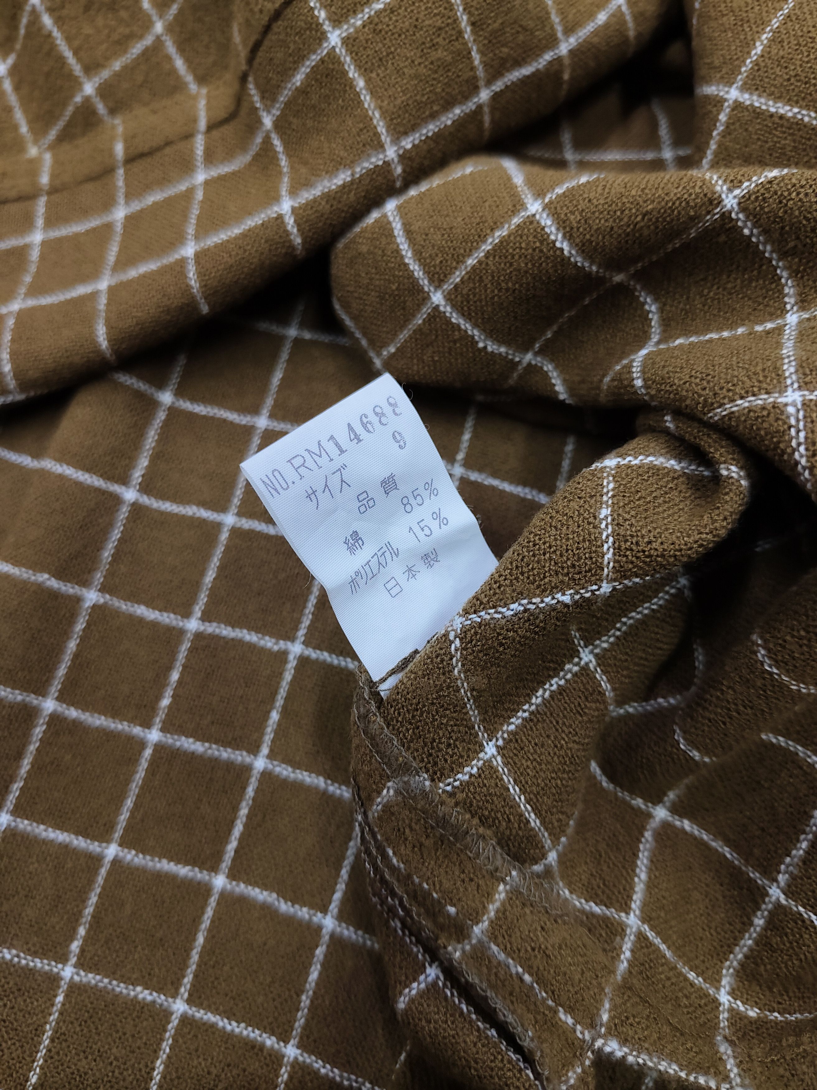 Issey Miyake 80s Issey Sport- Archived Plaid Stand Collar Wool Shirt Size US M / EU 48-50 / 2 - 8 Thumbnail