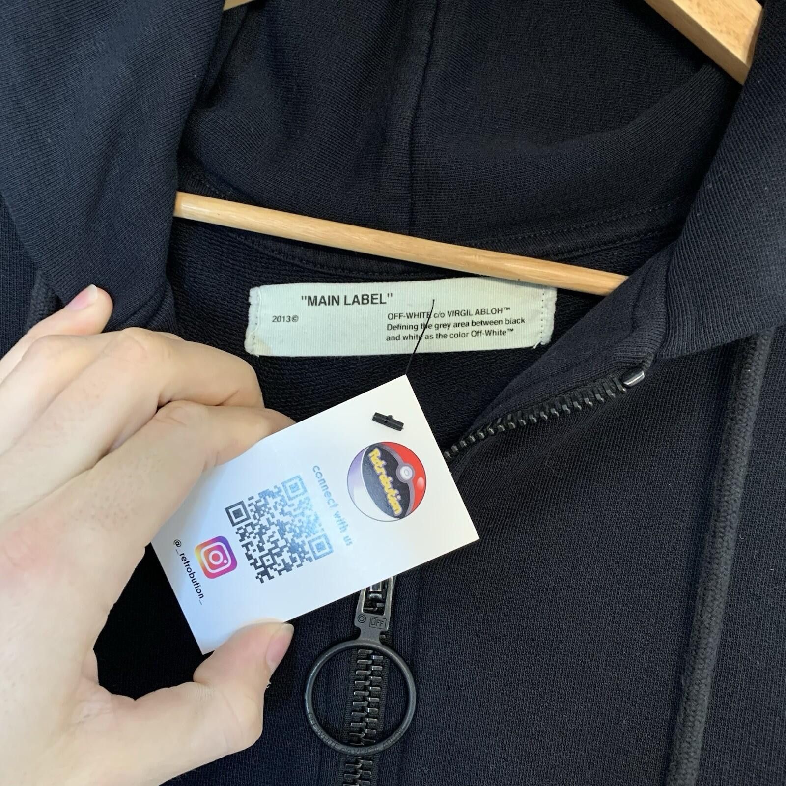 Off-White Off White Diag Spray Zip Up Hoodie Black Size M Size US 32 / EU 48 - 5 Thumbnail