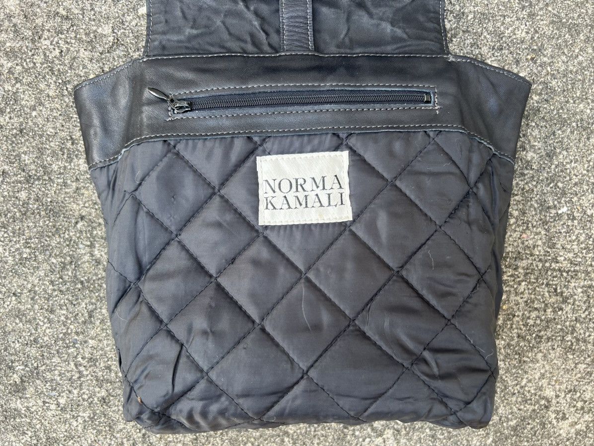 Leather Vintage 80s 90s Norma Kamali Patina Black Leather Backpack Size ONE SIZE - 20 Thumbnail