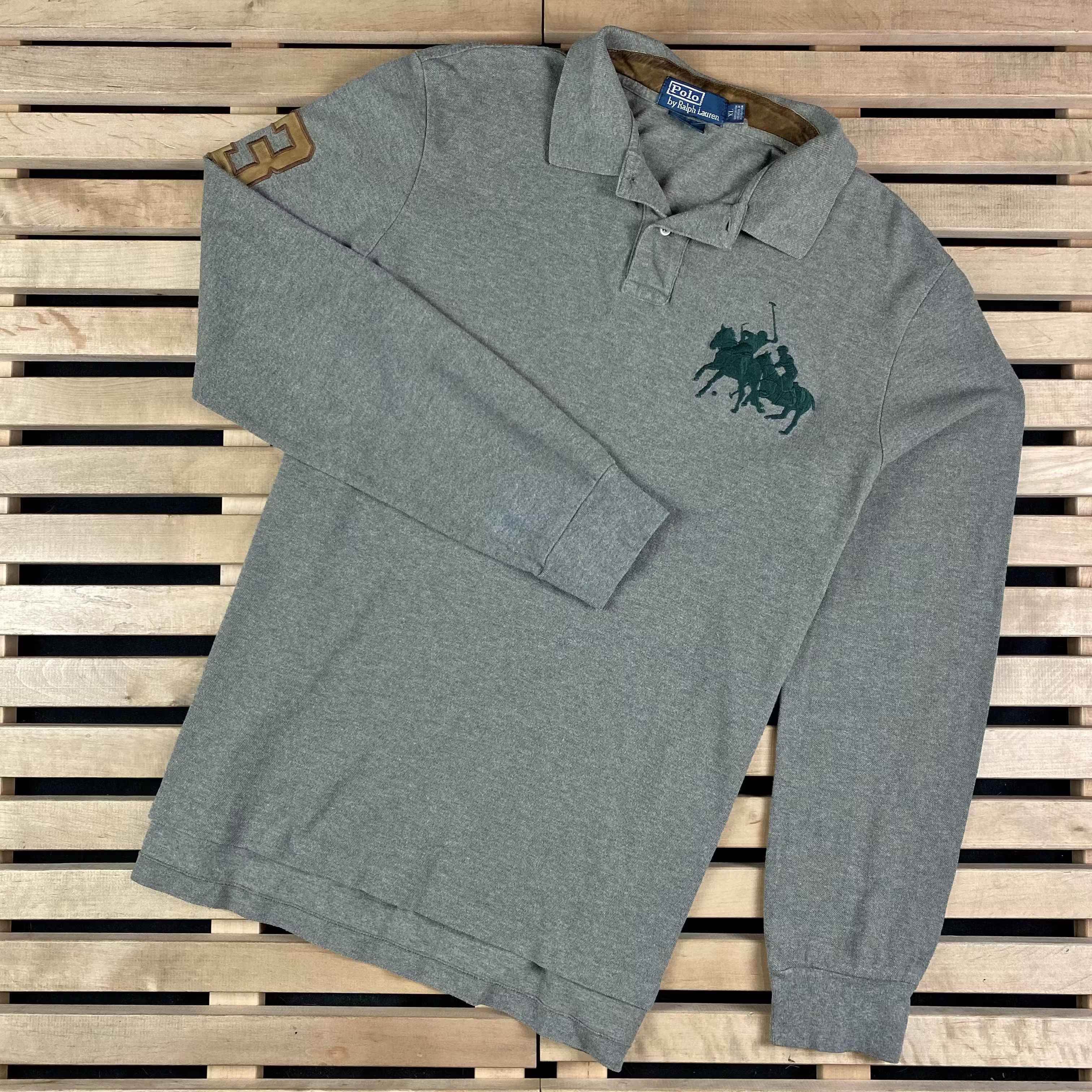 Polo Ralph Lauren × Ralph Lauren × Vintage Mens Polo Rugby Sweatshirt Ralph Lauren Vintage Size XL Size US XL / EU 56 / 4 - 1 Thumbnail