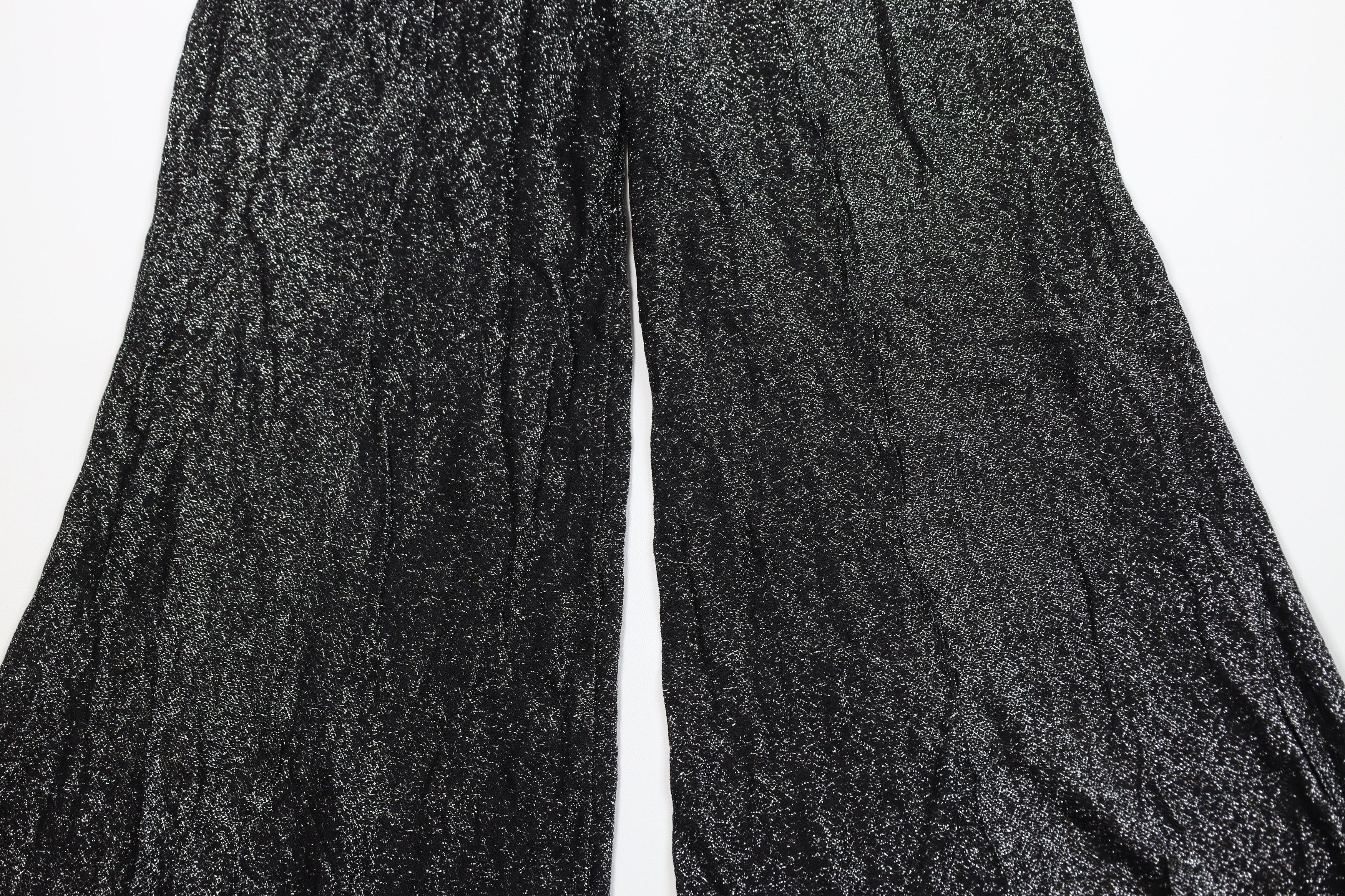 Vintage Vintage 60s 70s Boho Chic Sheer Knit Bell Bottoms Pants USA Size 36" / US 14 / IT 50 - 3 Thumbnail