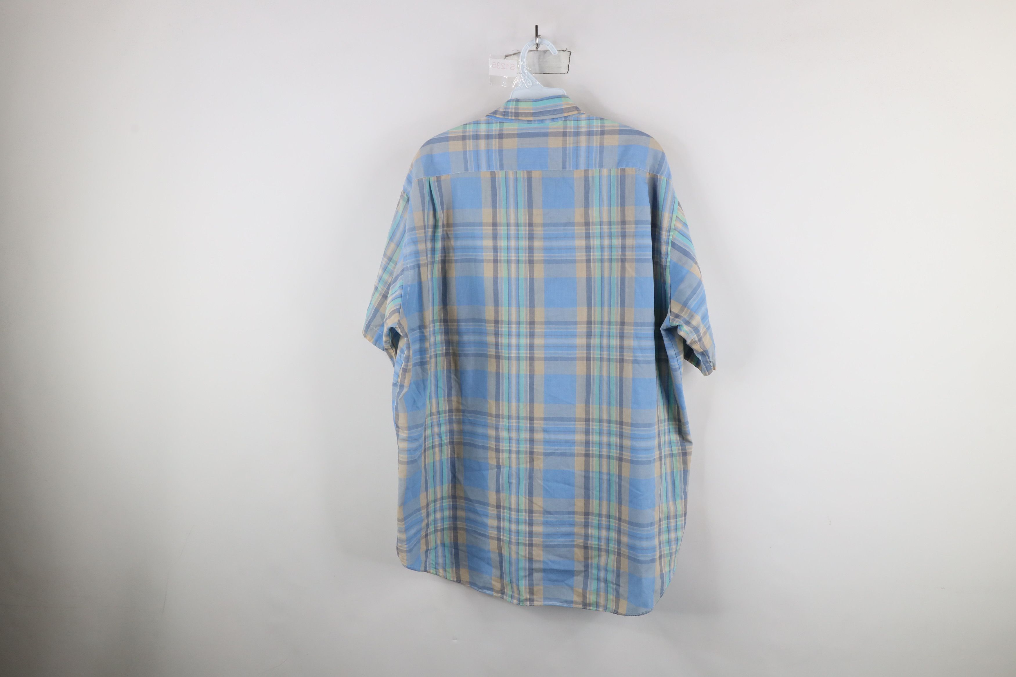 Levi's × Vintage Vintage 80s Levis Plaid Short Sleeve Button Down Shirt Size US XL / EU 56 / 4 - 10 Thumbnail
