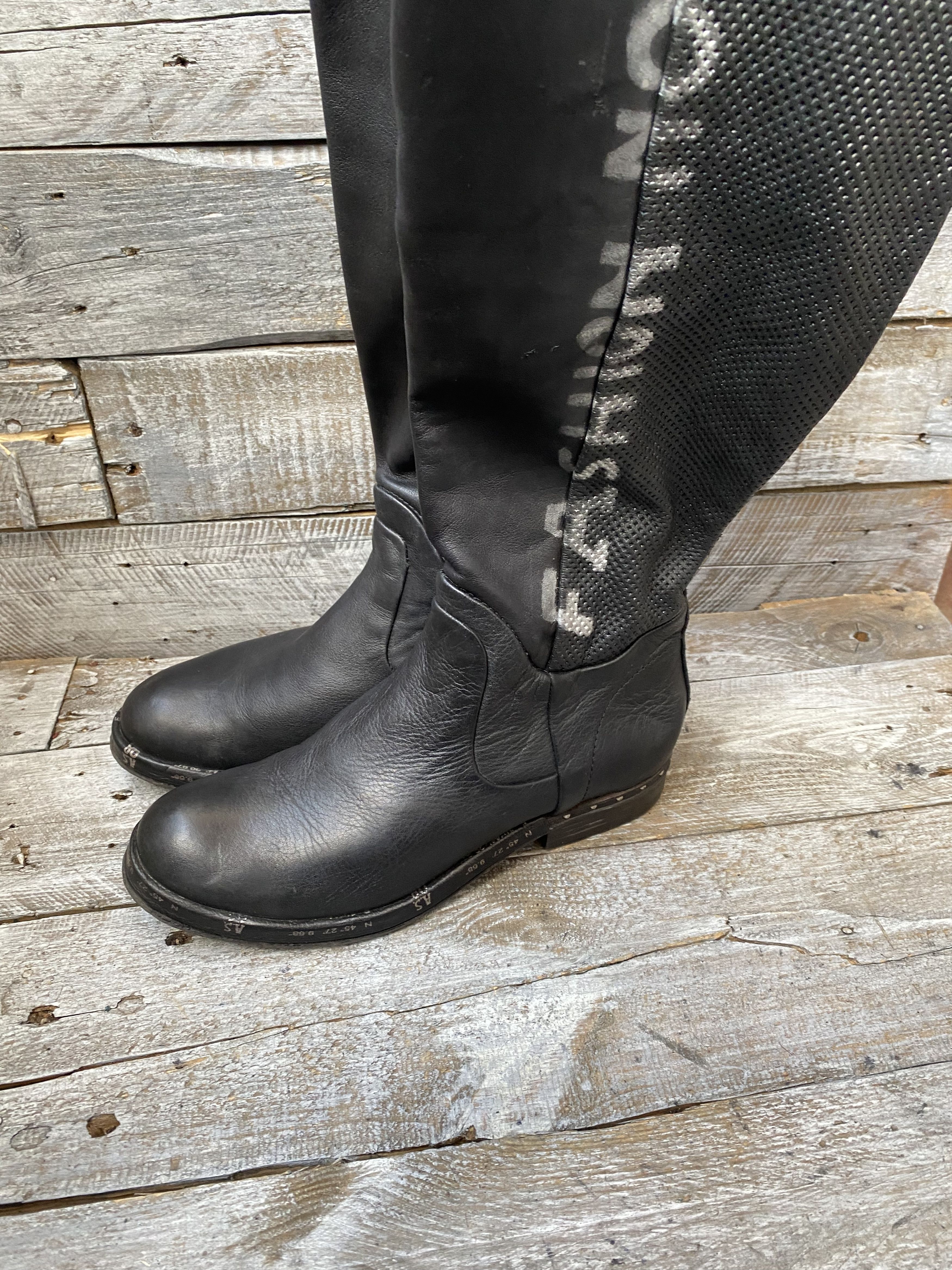 A.S.98 A.S.98 knee high grunge leather boots sz 37 Size US 6.5 / IT 36.5 - 2 Thumbnail