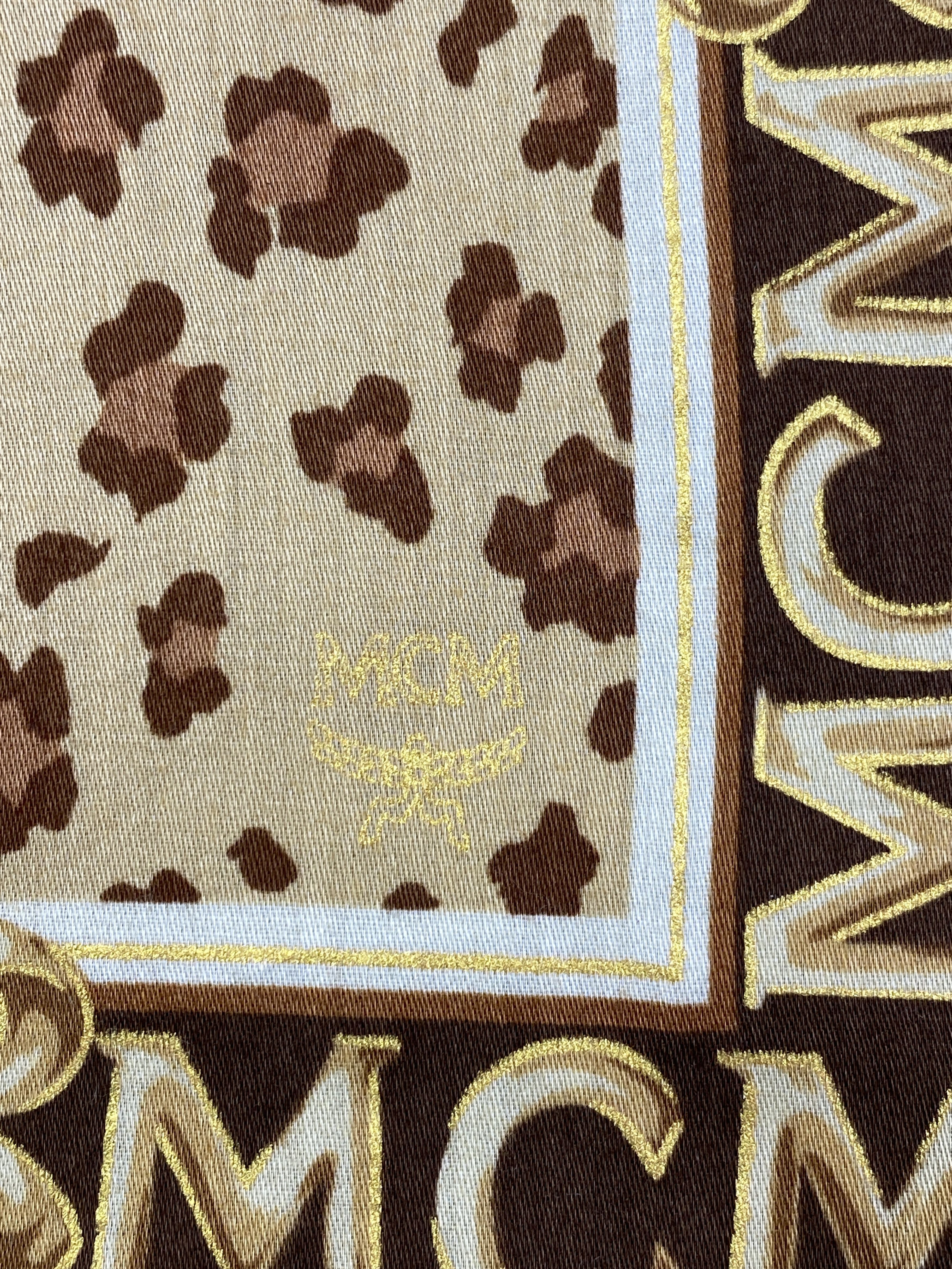 MCM Vintage MCM Leopard Print Handkerchief KT0053 Size ONE SIZE - 6 Thumbnail