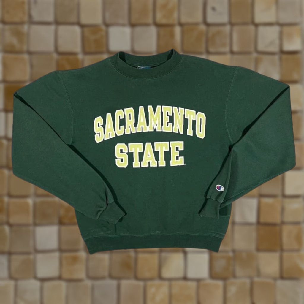 Champion Champion Eco Fleece Sacramento State College Graphic Green Sweatshirt Small Men Shirt Vintage? No Size US S / EU 44-46 / 1 - 1 Thumbnail