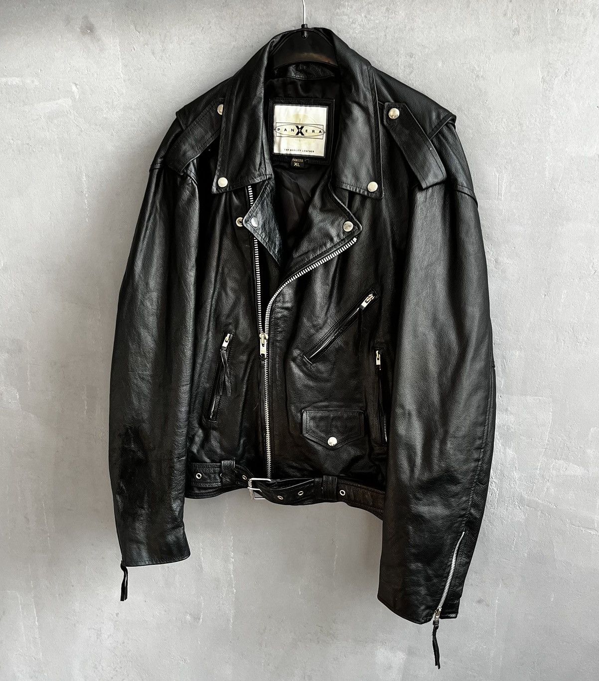 Vintage Vintage 80s Distressed Punk Motorcycle Leather Biker Jacket Size US XL / EU 56 / 4 - 1 Thumbnail