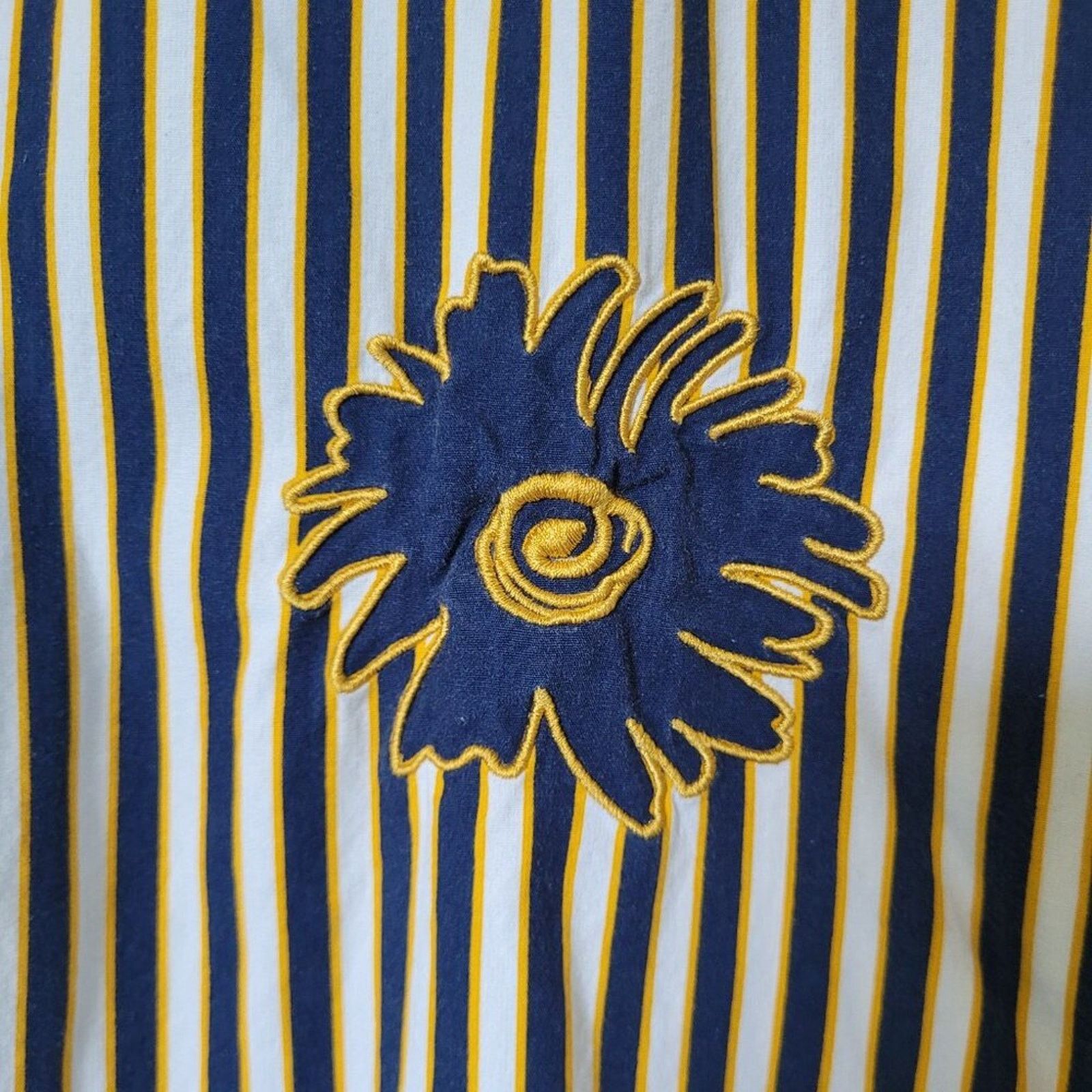Other Vintage Y2K nick(it) Funky Striped Embroidered Sun Shirt Size US XL / EU 56 / 4 - 3 Thumbnail