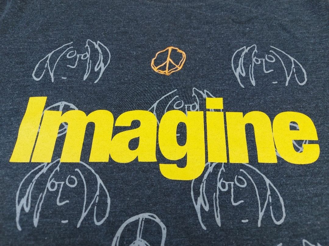 Band Tees Vintage 2008 John Lennon Yoko Ono Peace Embroidery TEE Size US M / EU 48-50 / 2 - 5 Thumbnail