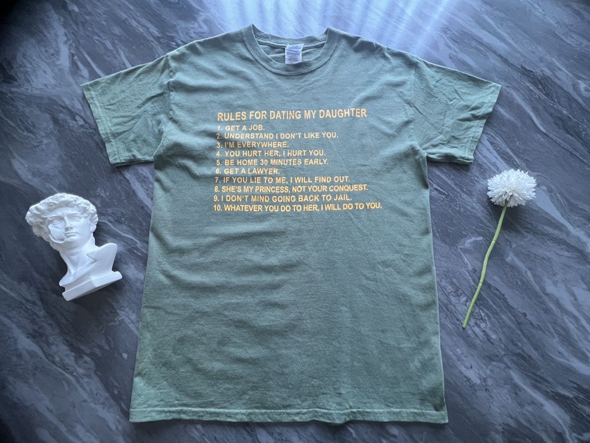 Other × Vintage FONT : Word Rules For Dating My Daughter Size US M / EU 48-50 / 2 - 2 Thumbnail