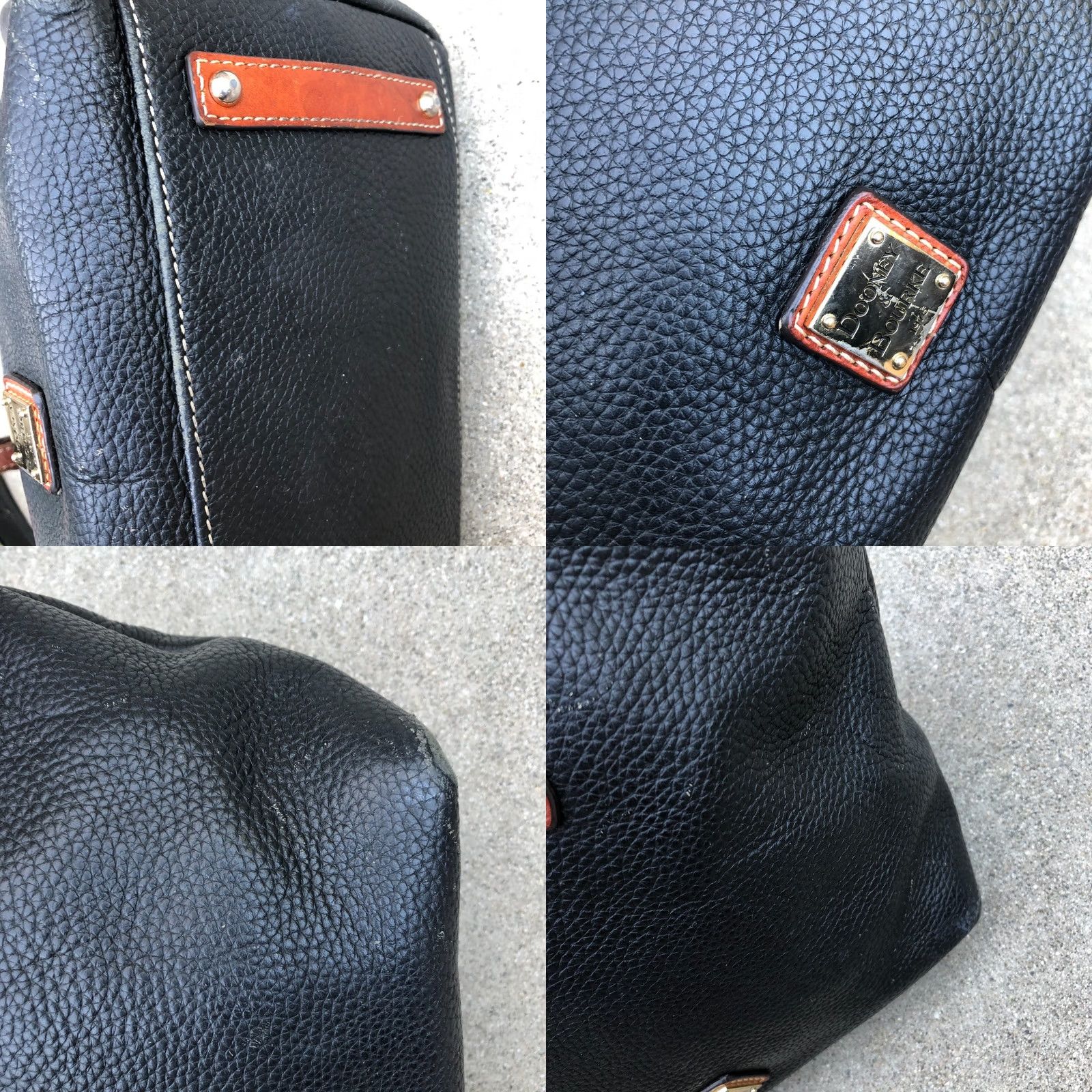 Dooney & Bourke DOONEY & BOURKE Leather Large Tote Purse Shoulder Bag Black Zipper Designer Size ONE SIZE - 8 Thumbnail