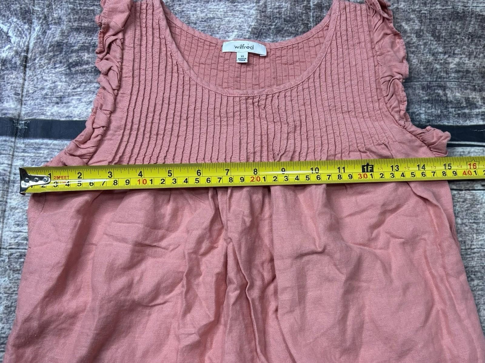 Other Aritzia Wilfred Top Womens XS Sleeveless Ruffle Linen Size XS / US 0-2 / IT 36-38 - 10 Thumbnail