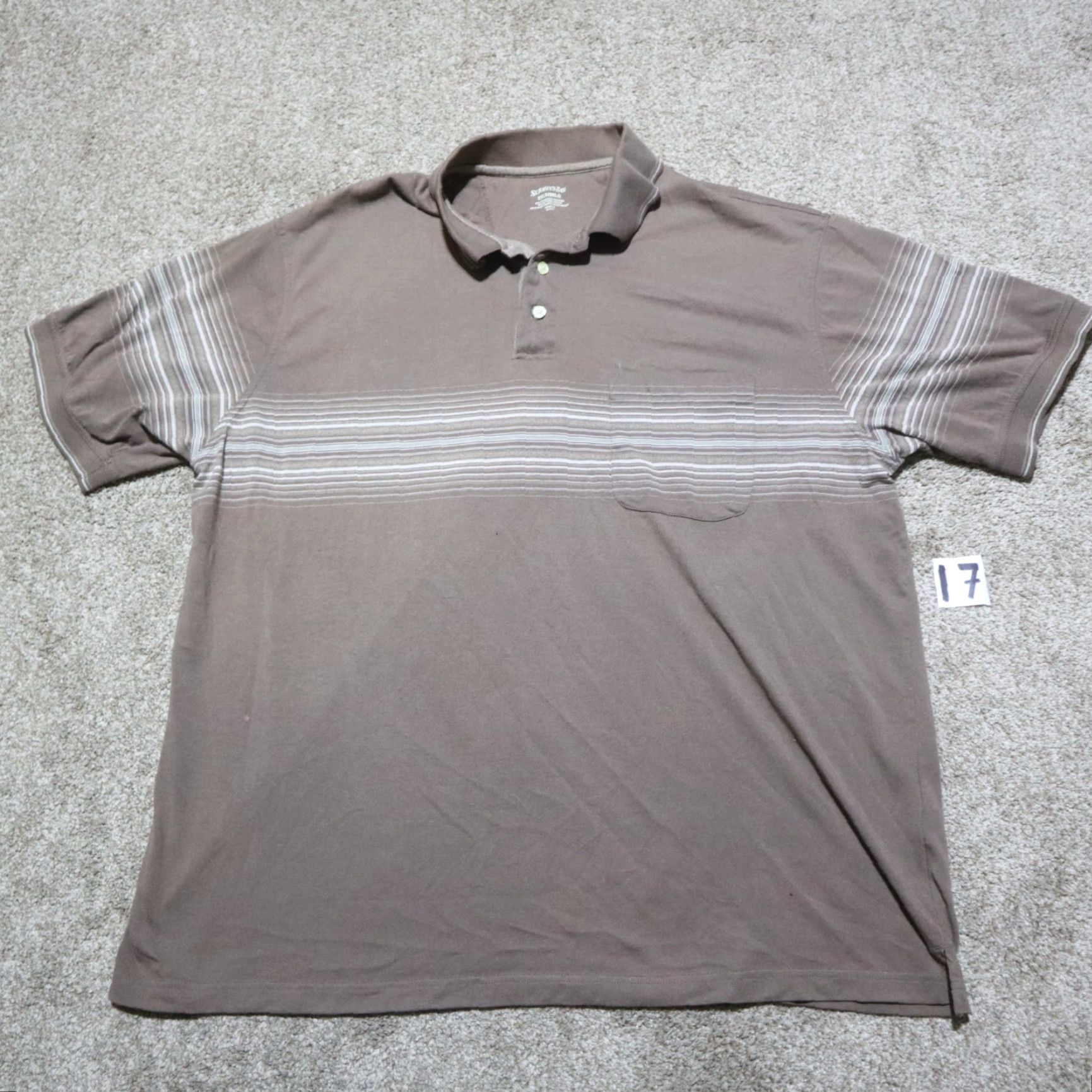 Vintage VINTAGE St. John's Bay Men's Polo Shirt Short Sleeve Adult 2XL Brown 90s Golf Size US XXL / EU 58 / 5 - 2 Thumbnail