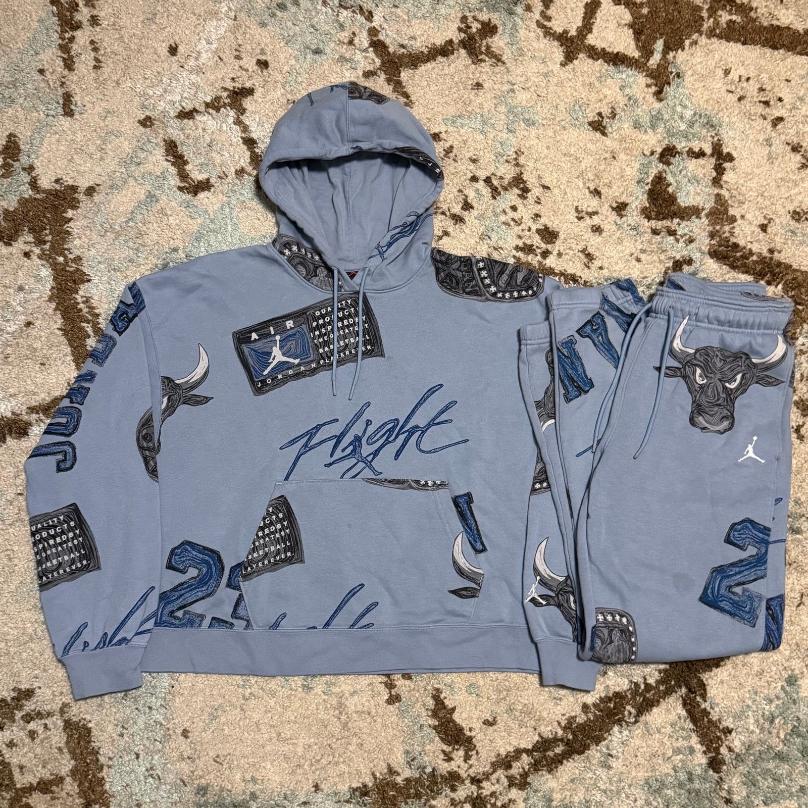Jordan Brand × Nike Air Jordan Flight Bulls Womens Sweatsuit Small Basketball Size S / US 4 / IT 40 - 1 Thumbnail