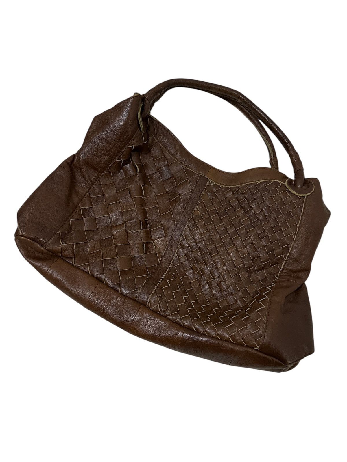 GOA Vintage GOA woven cowhide fully leather patina hand bag Size ONE SIZE - 2 Thumbnail