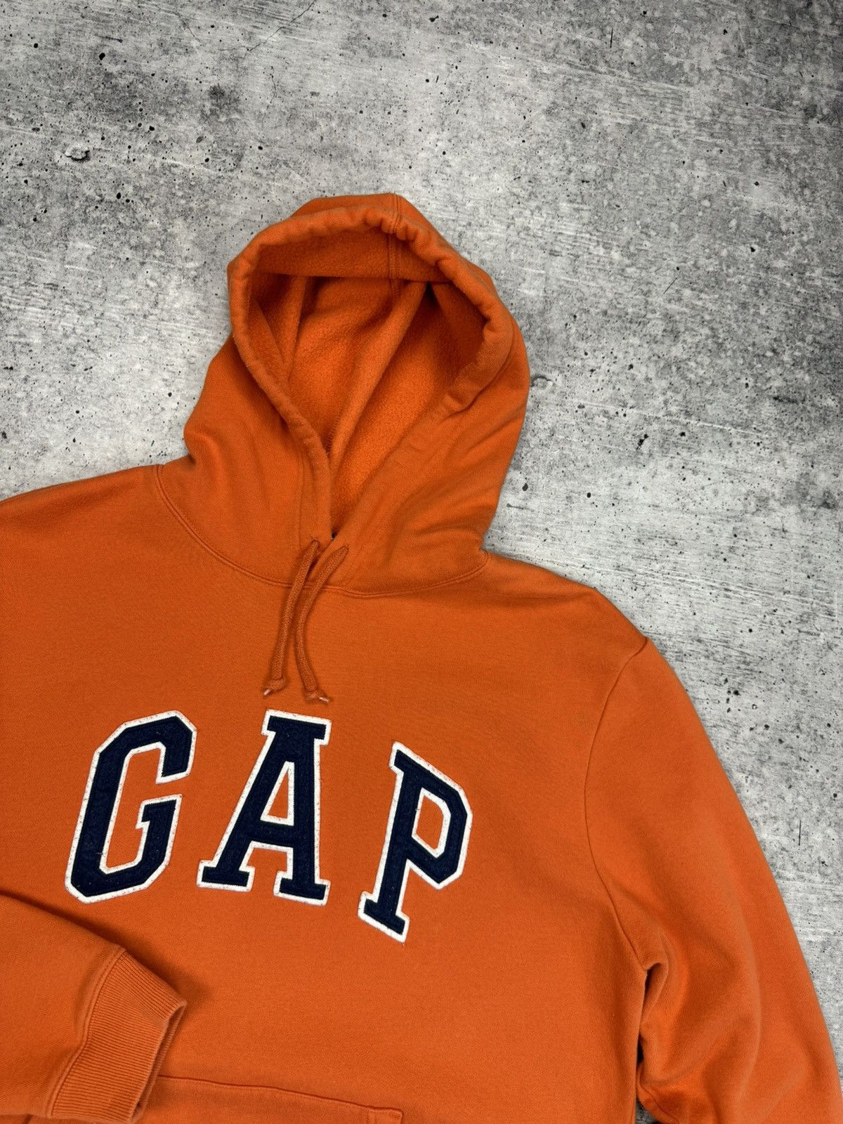 Gap × Vintage Vintage Gap Orange Hot Big Logo Y2K Style Hoodie Sweatshirt Size US L / EU 52-54 / 3 - 6 Thumbnail