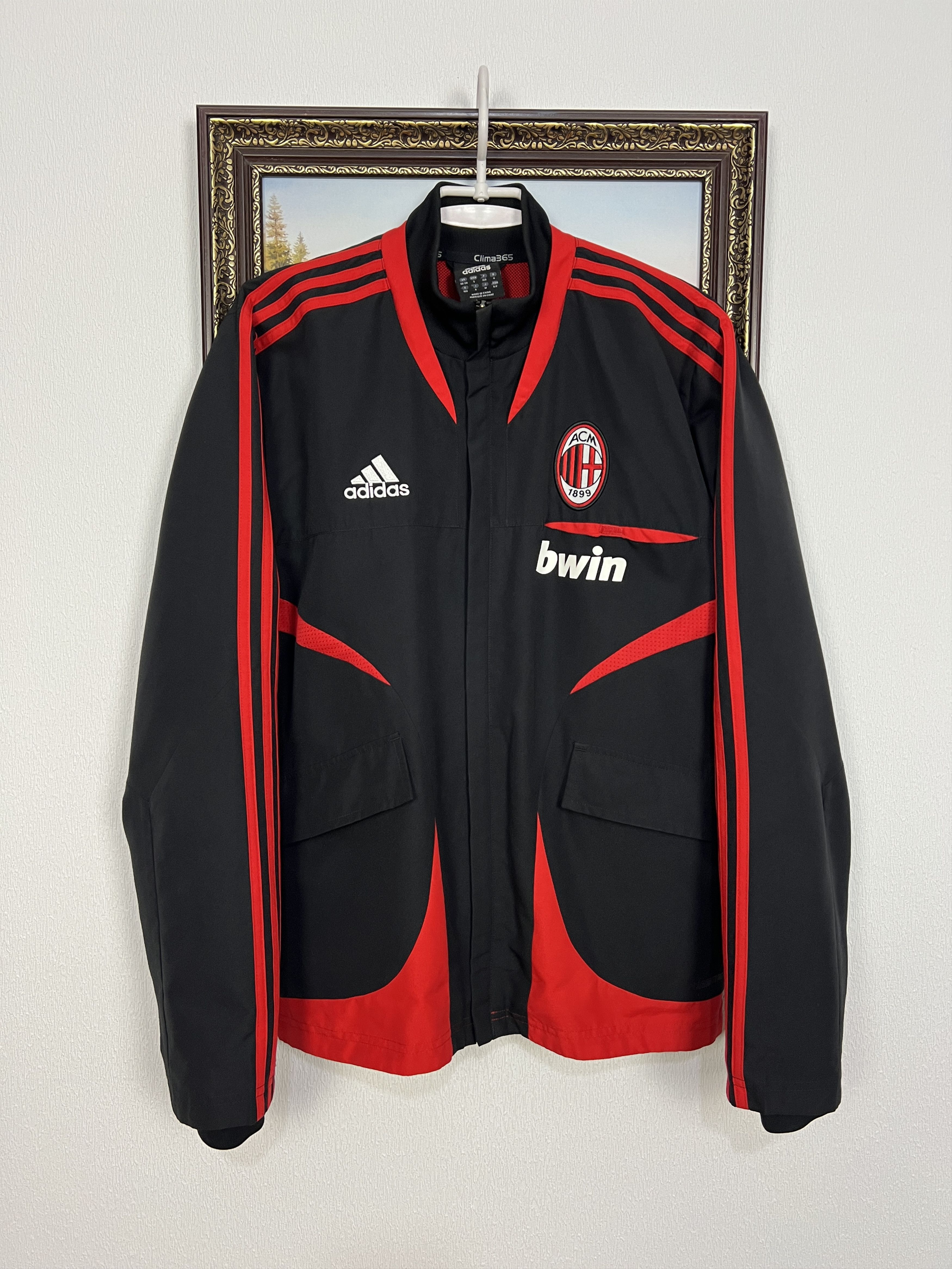 Adidas Vintage AC Milan Football Track Suit Soccer Set Jacket Pants Size US S / EU 44-46 / 1 - 2 Thumbnail