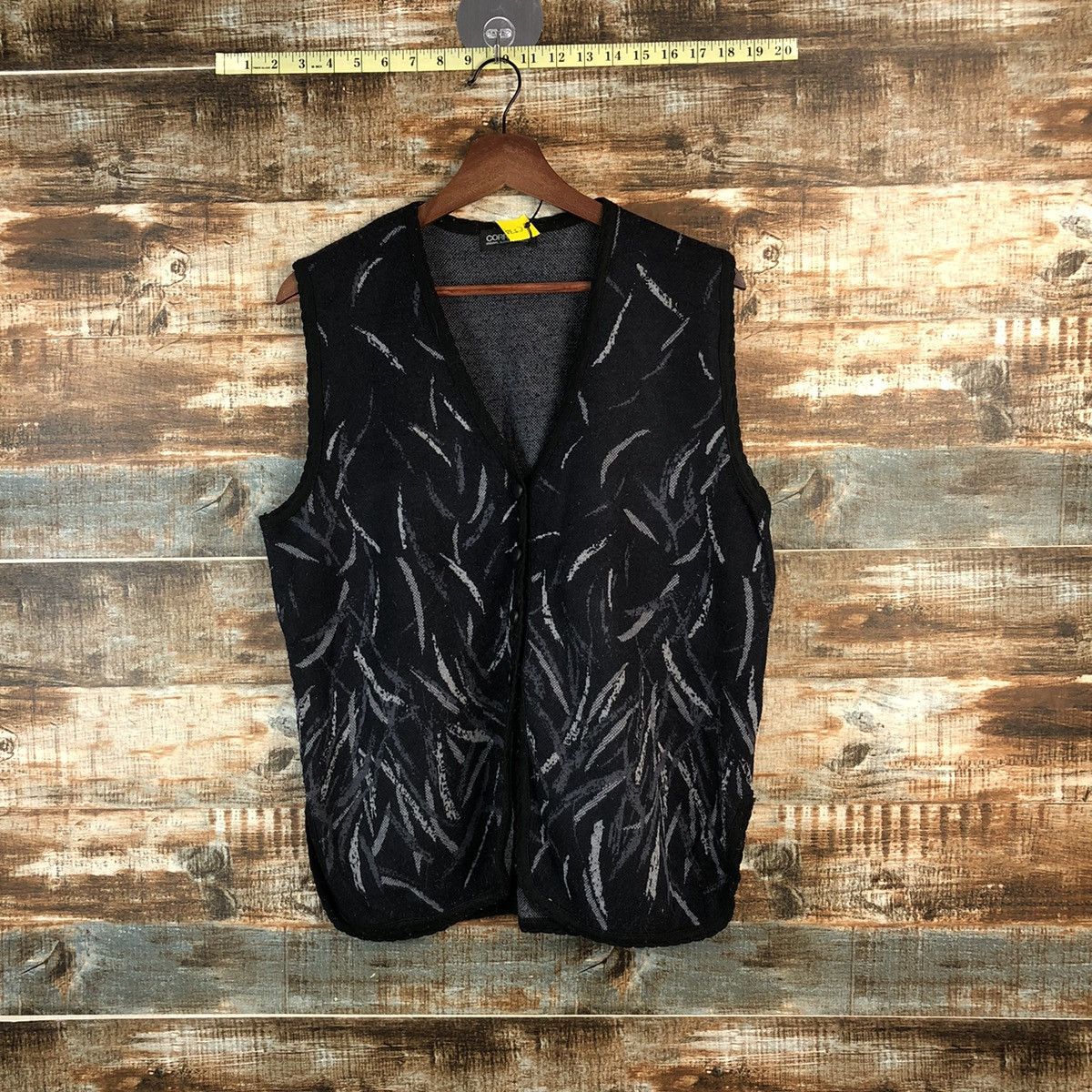Homespun Knitwear × Japanese Brand DL Corrose Black art style Vest Knitwear #C534 Size US M / EU 48-50 / 2 - 1 Thumbnail
