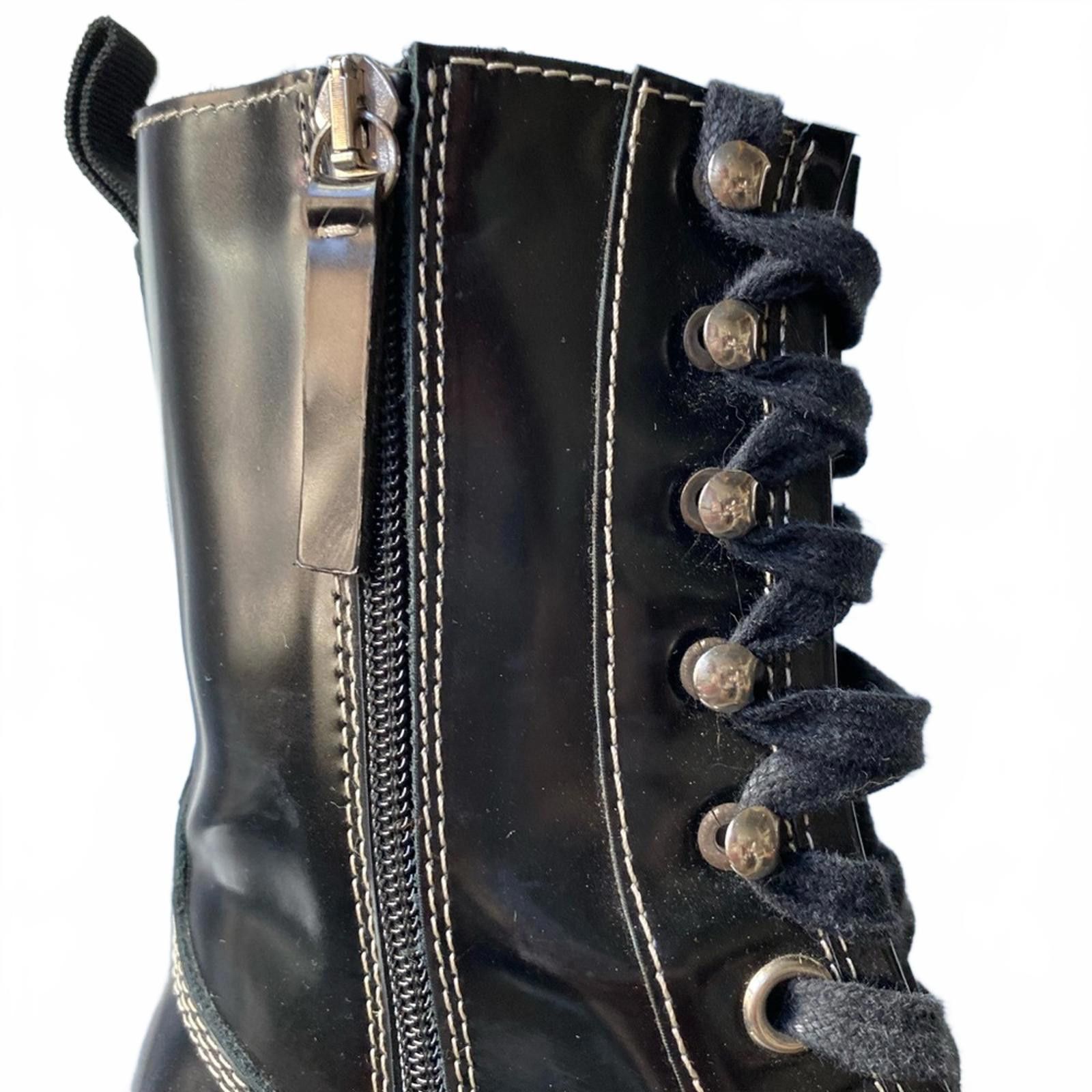 Acne Studios Acne Studios Leather Heeled Combat Boots Lug Sole 39 Size US 9 / IT 39 - 8 Thumbnail