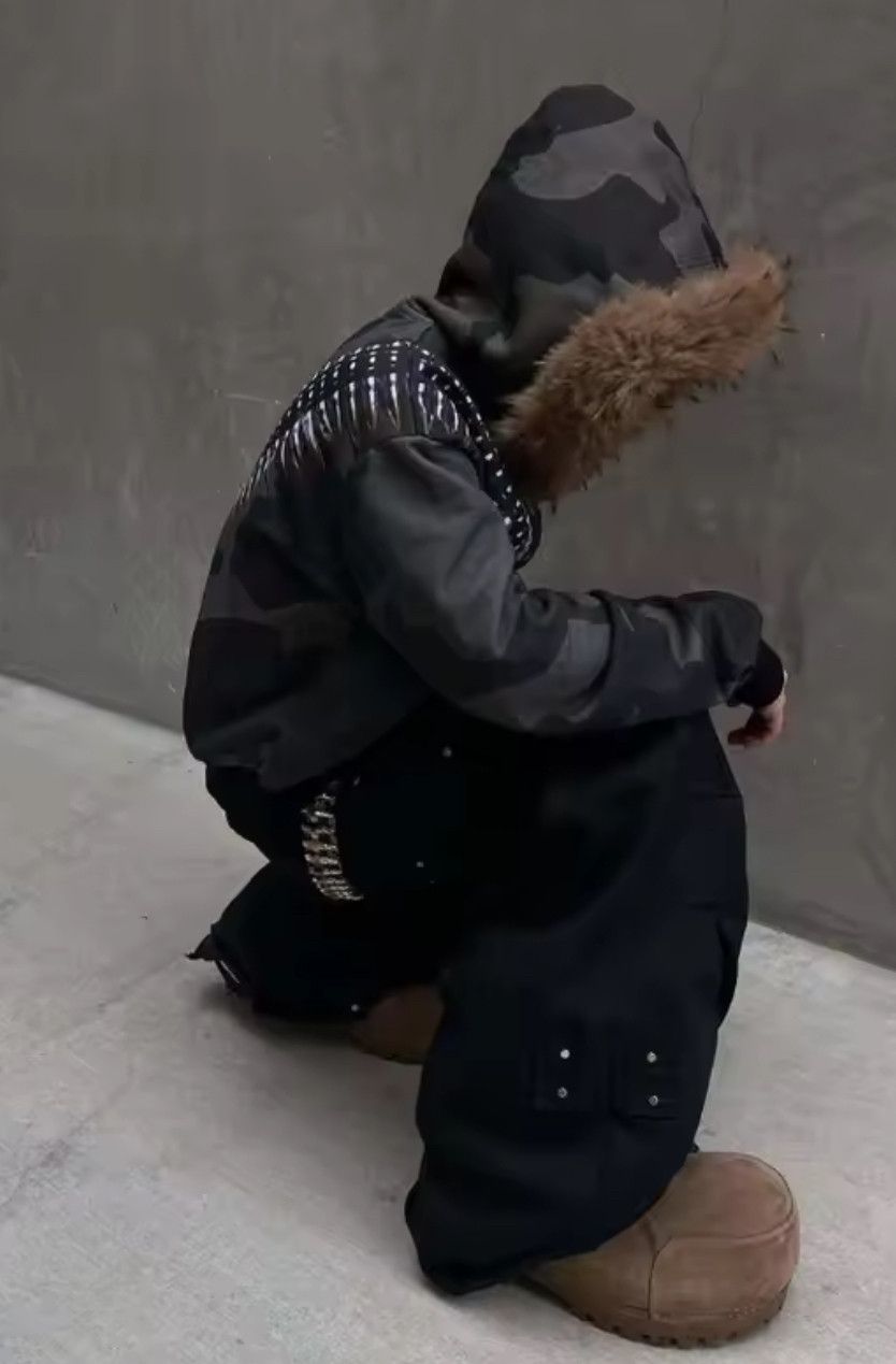 Other Fashion Punk Y2K Goth Grunge River Bullet Fur Hoodies Size US XL / EU 56 / 4 - 3 Thumbnail
