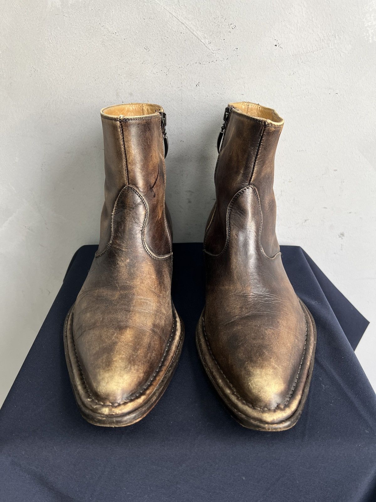 Dirk Bikkembergs Dirk Bikkembergs style leather ankle western moto boots Size US 9 / EU 42 - 4 Thumbnail