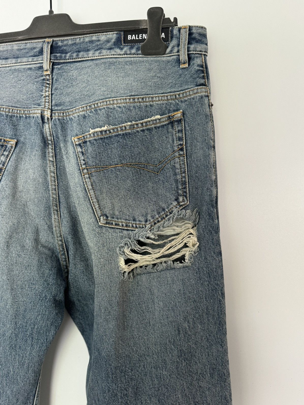 Balenciaga Balenciaga Distressed Ripped Denim Pants Size US 36 / EU 52 - 7 Thumbnail