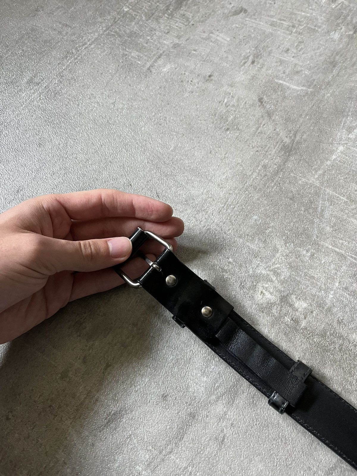 Helmut Lang Helmut Lang vintage leather belt archival black Size ONE SIZE - 5 Thumbnail