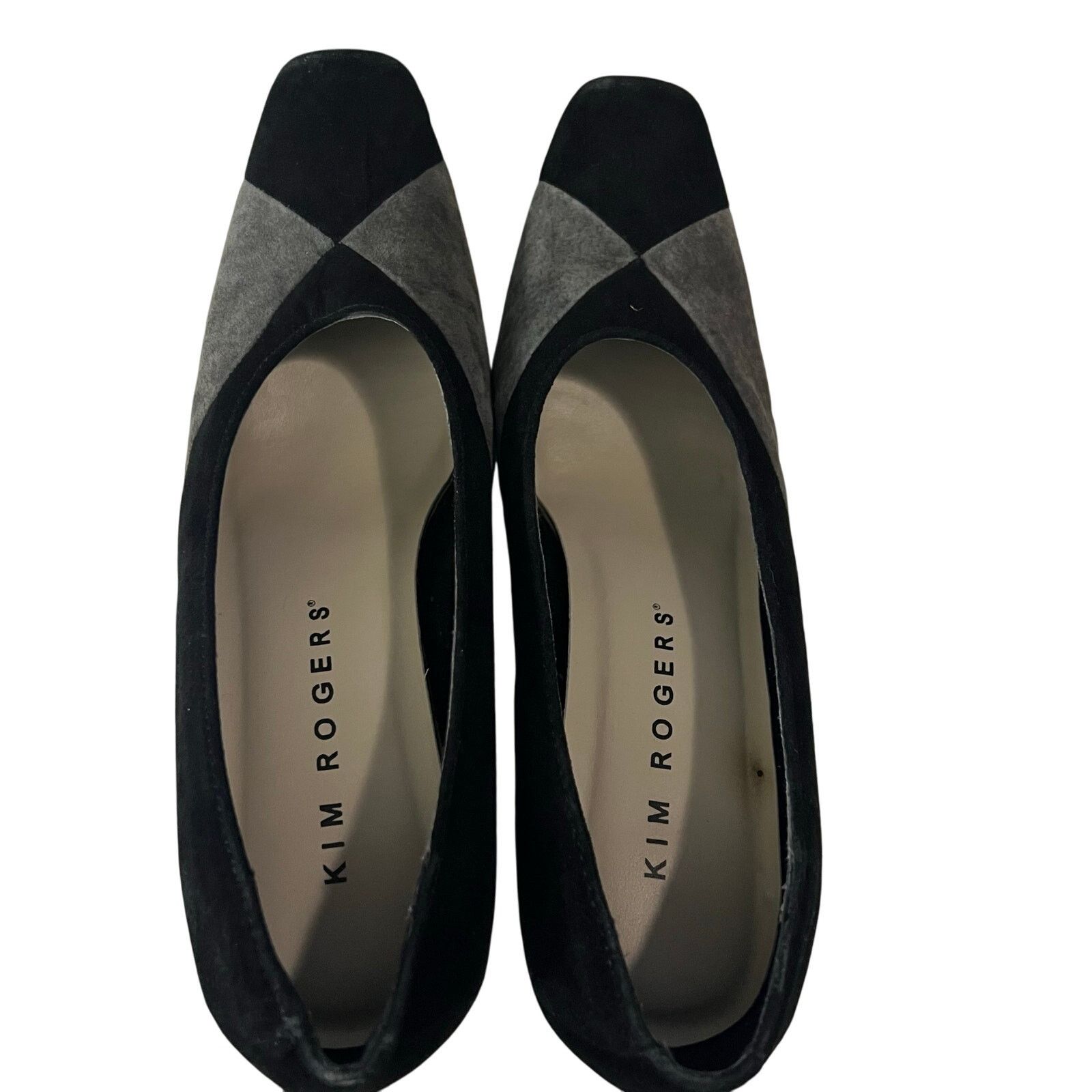 Other Kim Rogers Pumps 7.5 Diamond Black Gray Colorblock Heel Size US 7.5 / IT 37.5 - 7 Thumbnail