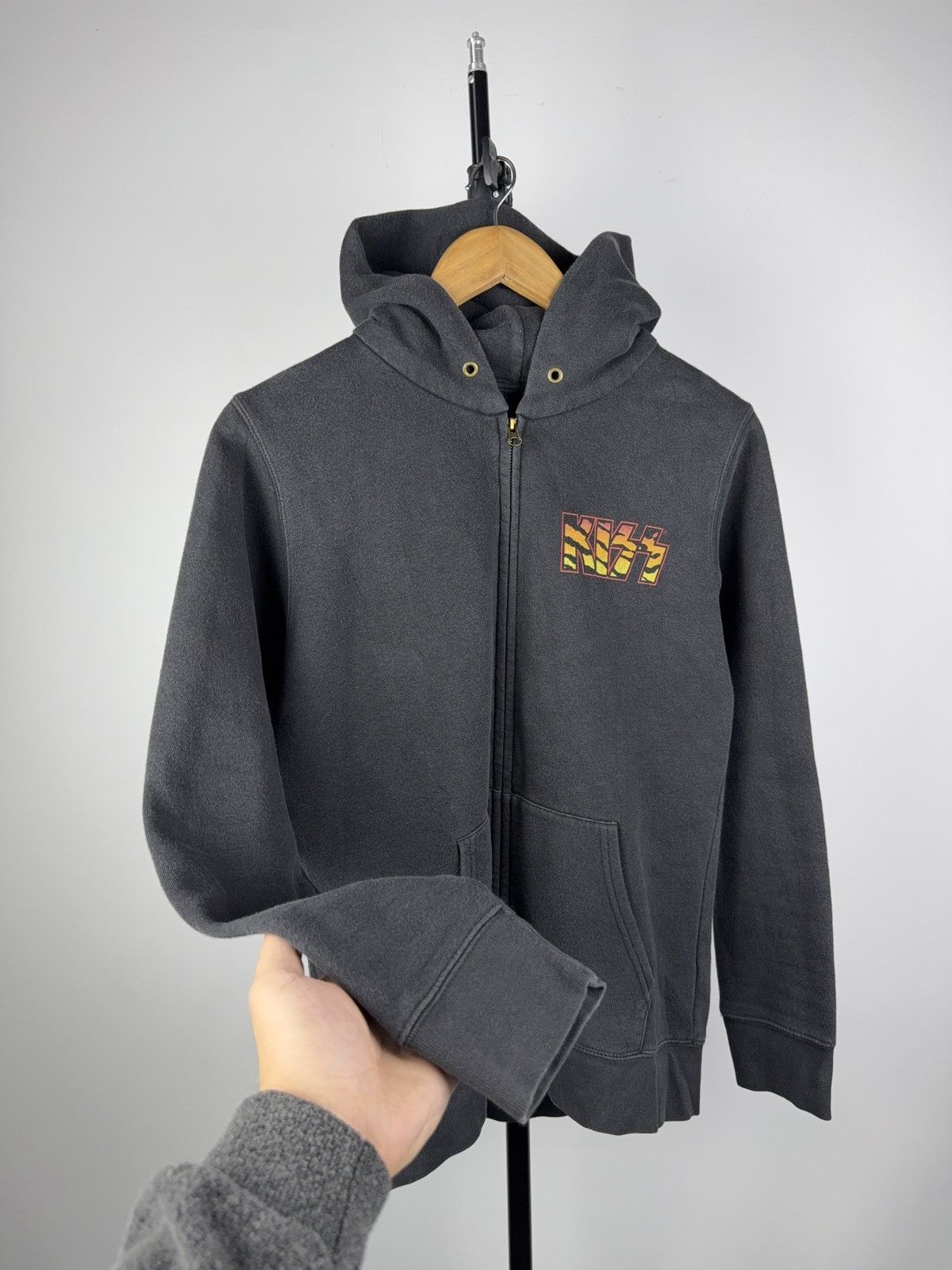 KISS Vintage 00s KISS Big Logo Retro faded Full Zip Sweatshirt Size M / US 6-8 / IT 42-44 - 5 Thumbnail